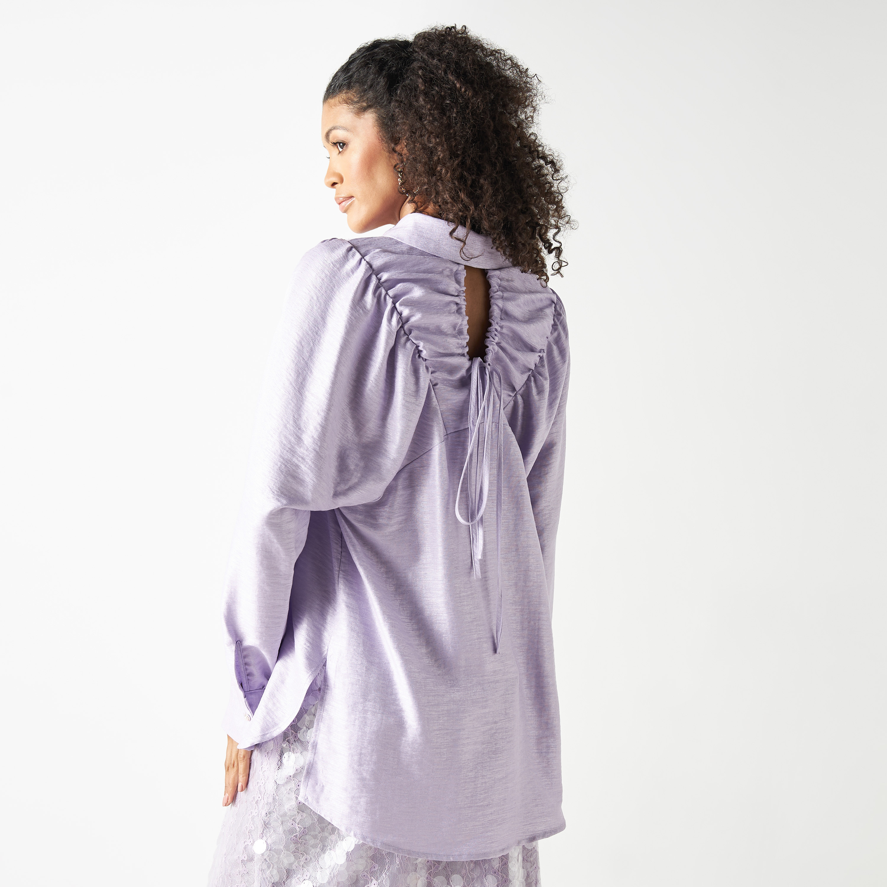 بلوزة بأكمام طويلة وياقة عادية بتفاصيل رباط-women-clothing-shirtsandblouses-shirts-image-7