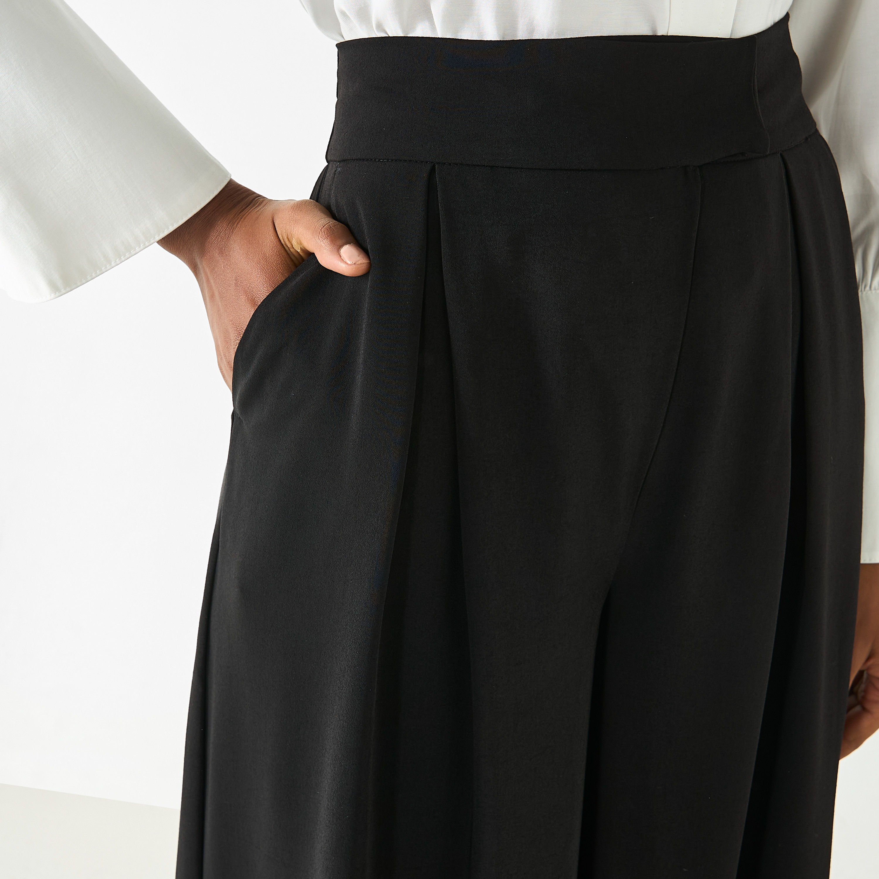 Wide Leg Trousers with Flexi Waist and Pockets-women-clothing-bottoms-trousers-image-4