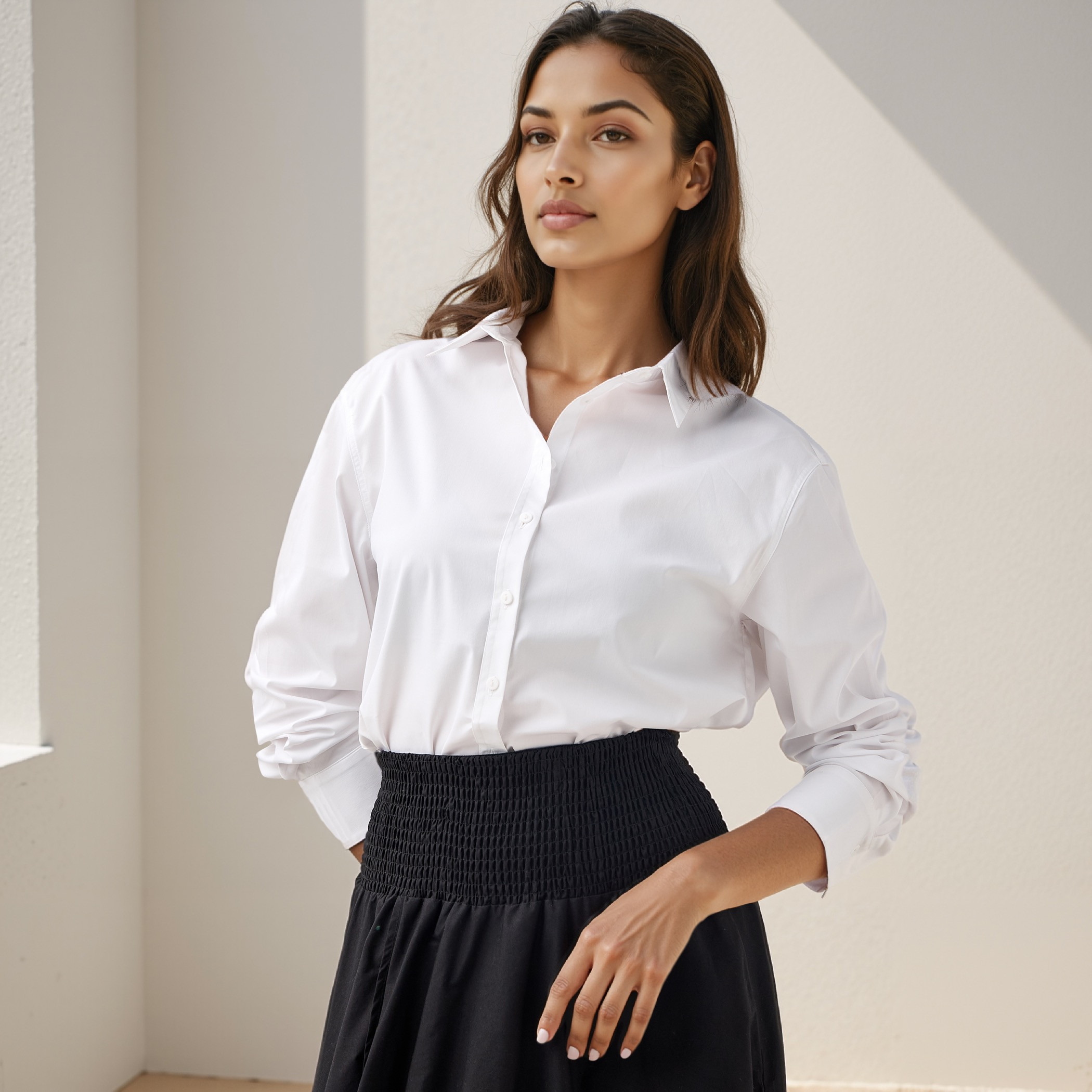 Regular Fit Shirt with Long Sleeves-women-clothing-shirtsandblouses-shirts-image-1