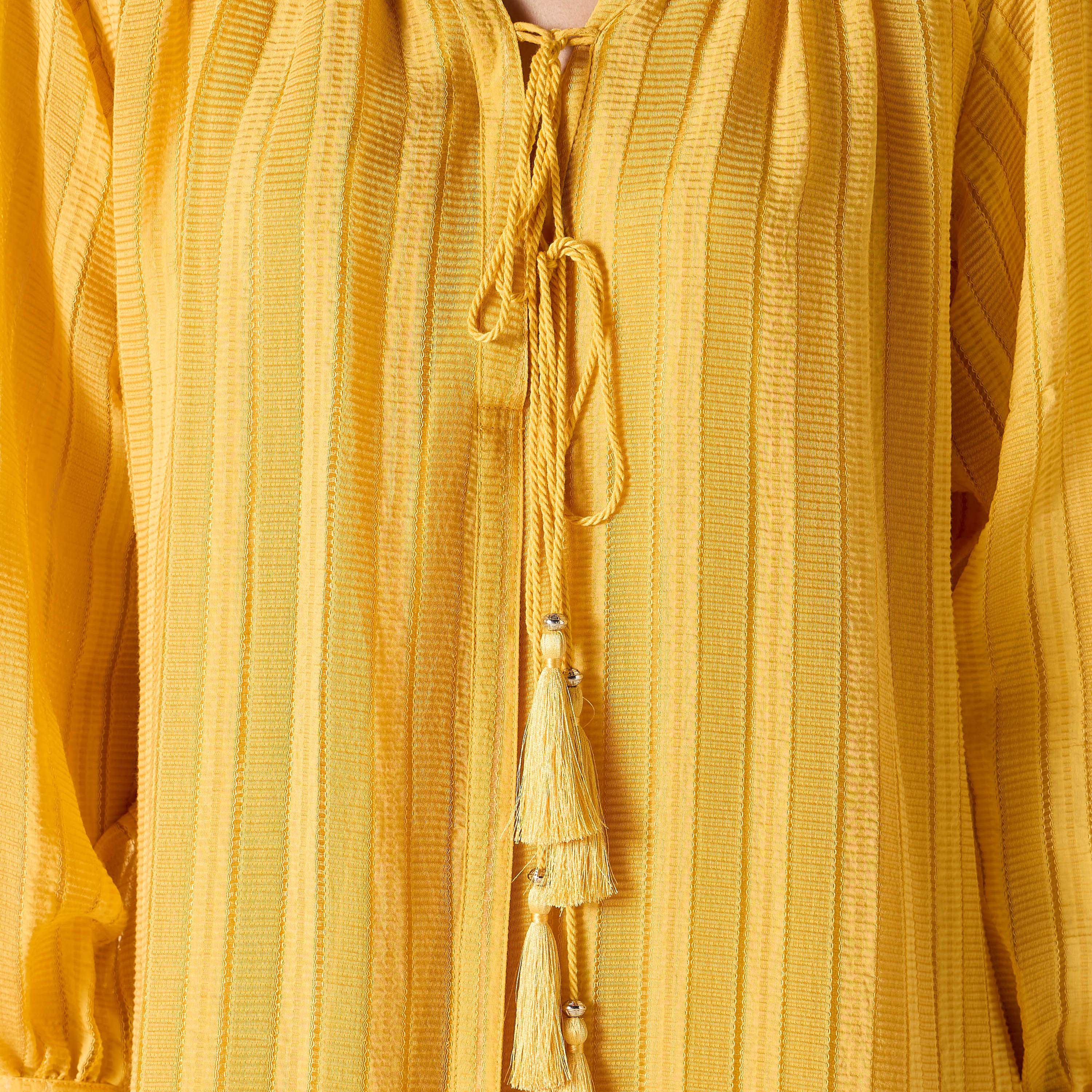 فستان بارز الملمس بأكمام طويلة وأربطة-women-clothing-dresses-image-10