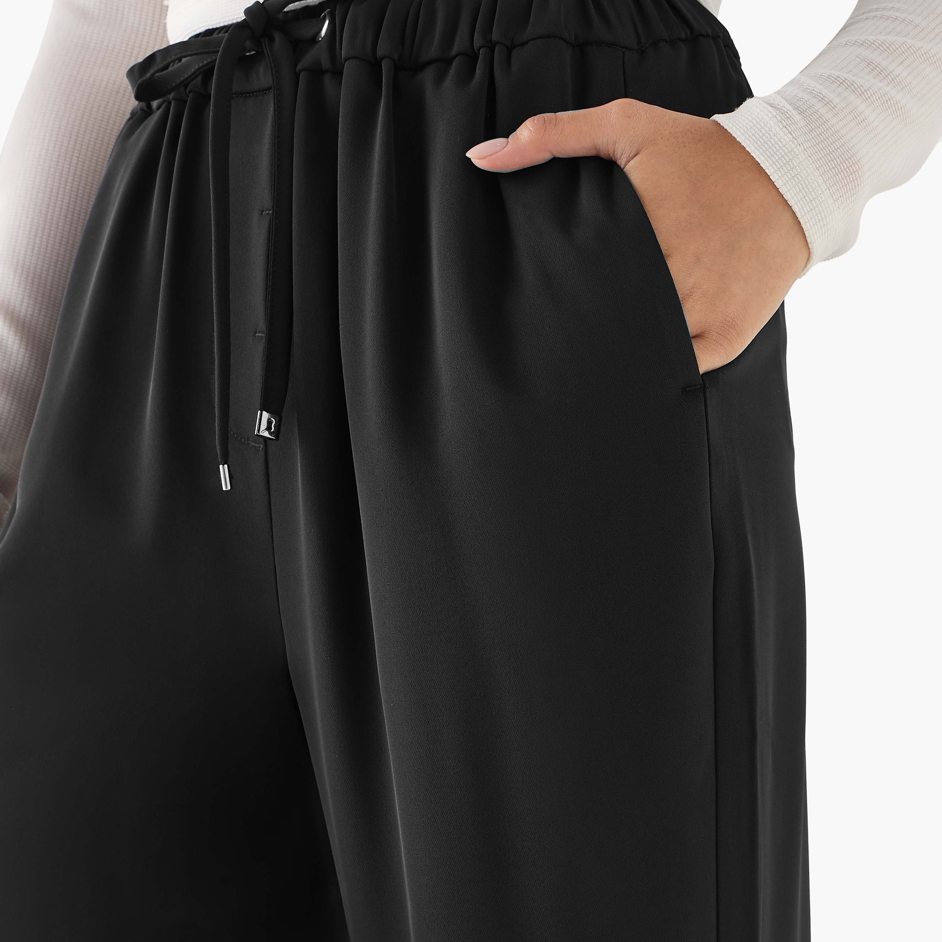 Drawstring Closure Pants with Pockets-women-clothing-bottoms-trousers-image-4