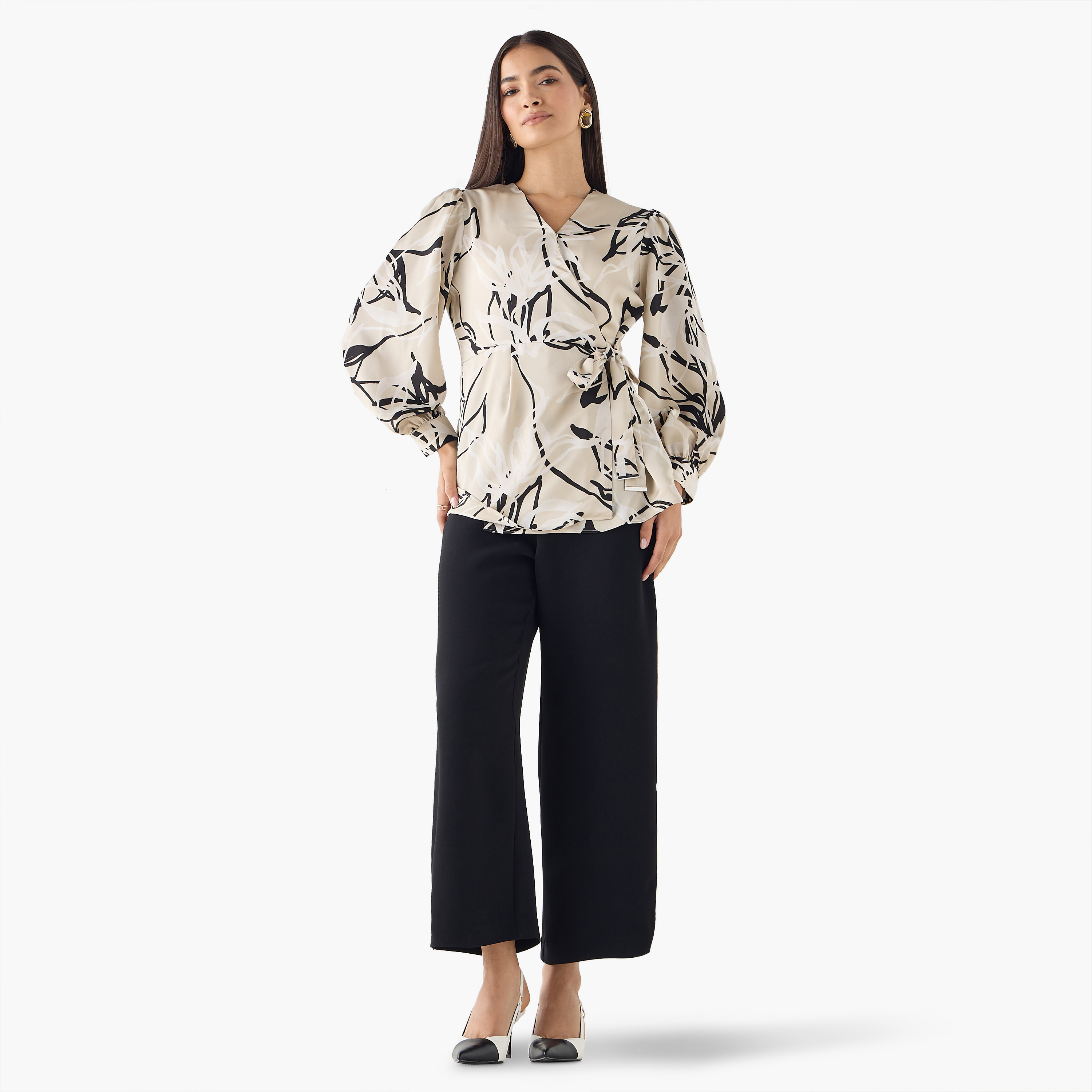 Semi-Elasticated Waist Pants-women-clothing-bottoms-trousers-image-2