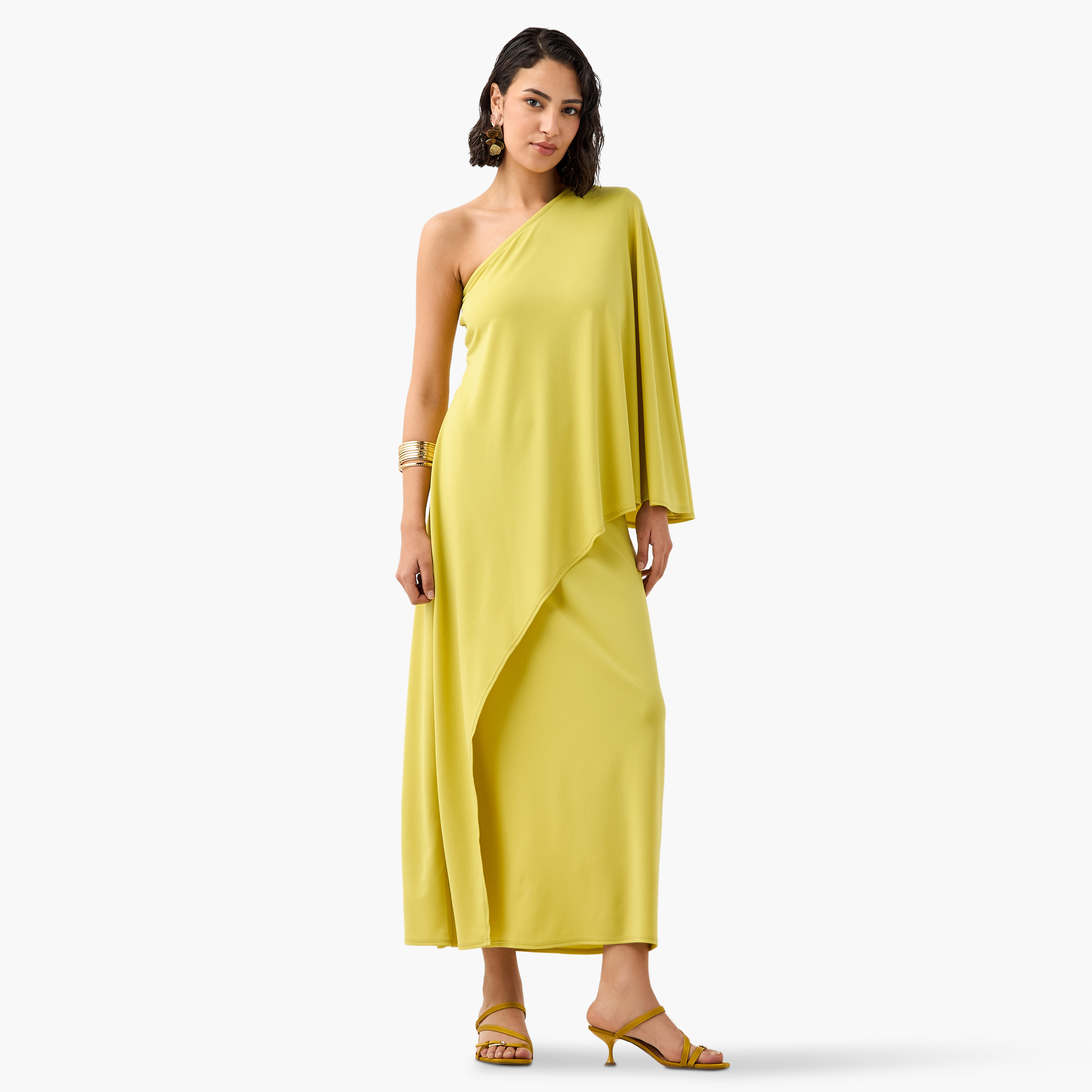 One-Shoulder Dress with Layer Detail-women-clothing-dresses-image-1