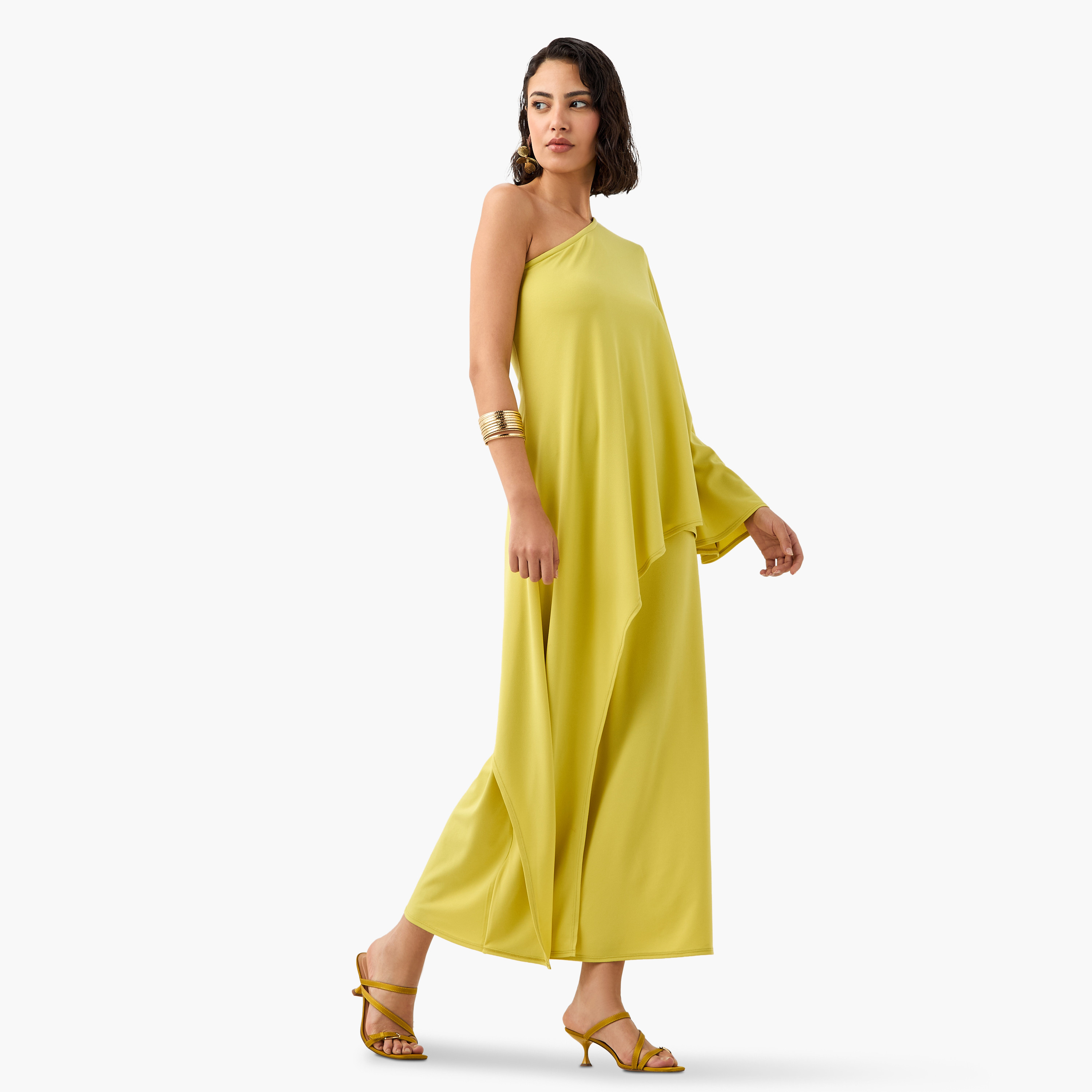One-Shoulder Dress with Layer Detail-women-clothing-dresses-image-2