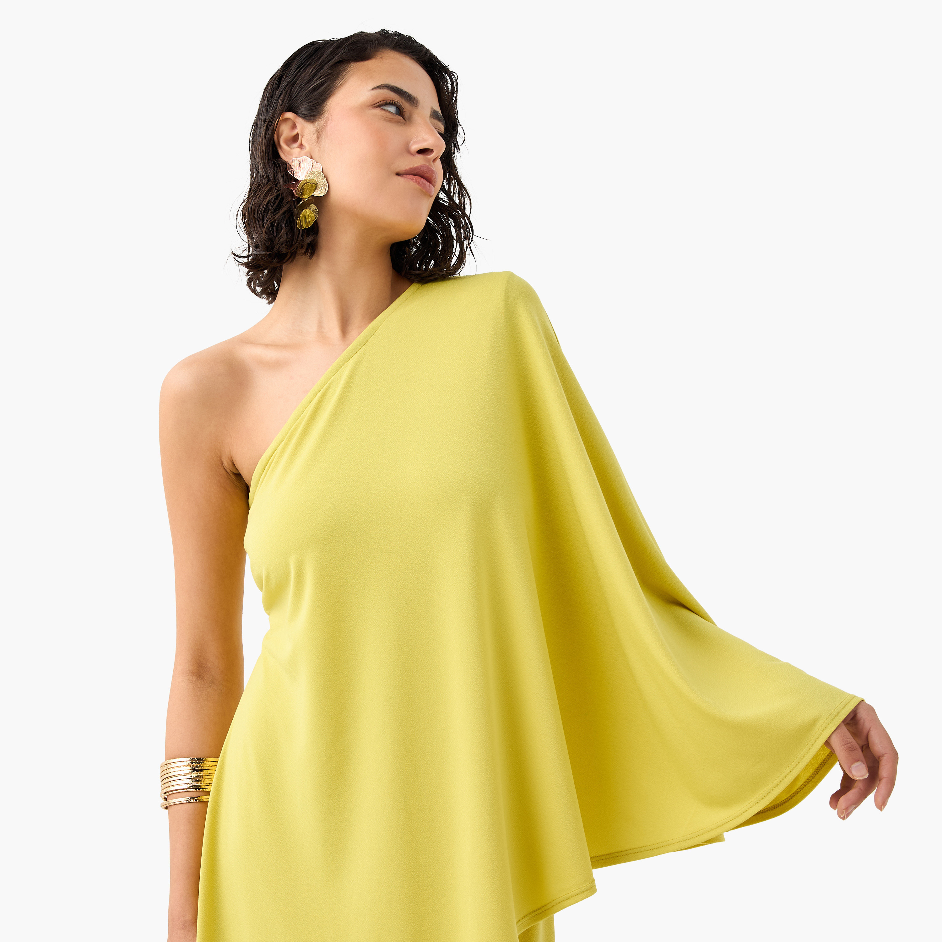 One-Shoulder Dress with Layer Detail-women-clothing-dresses-image-4