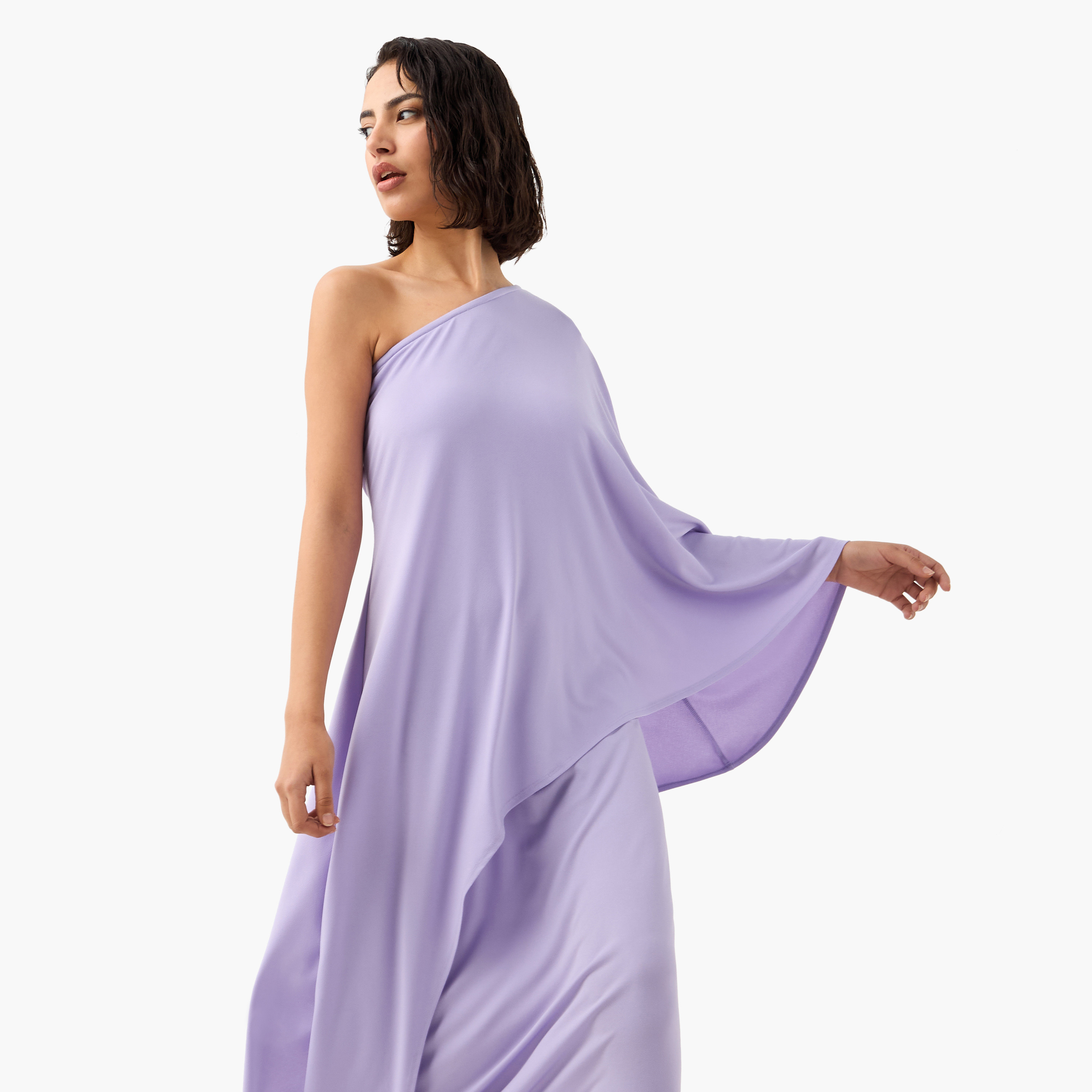 One-Shoulder Dress with Layer Detail-women-clothing-dresses-image-2