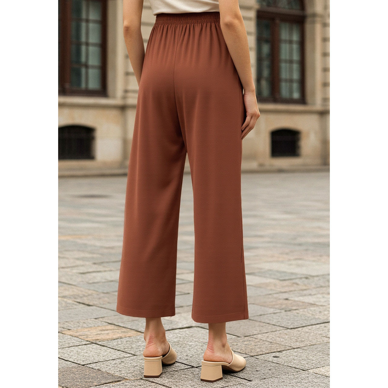 Textured Pants with Drawstring Closure-women-clothing-bottoms-trousers-image-3