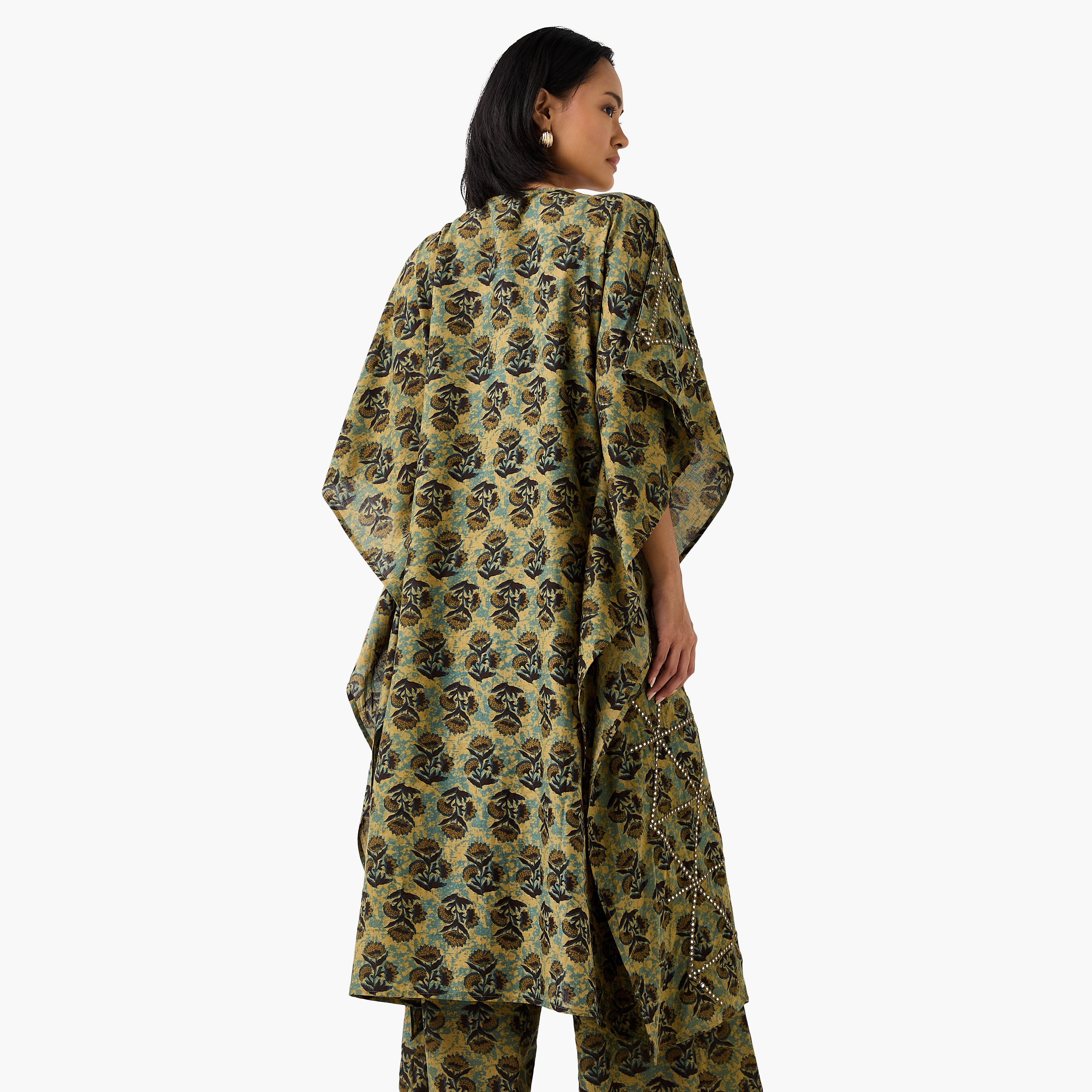سترة كيمونو قطن مزينة برباط-women-clothing-shirtsandblouses-blouses-image-3