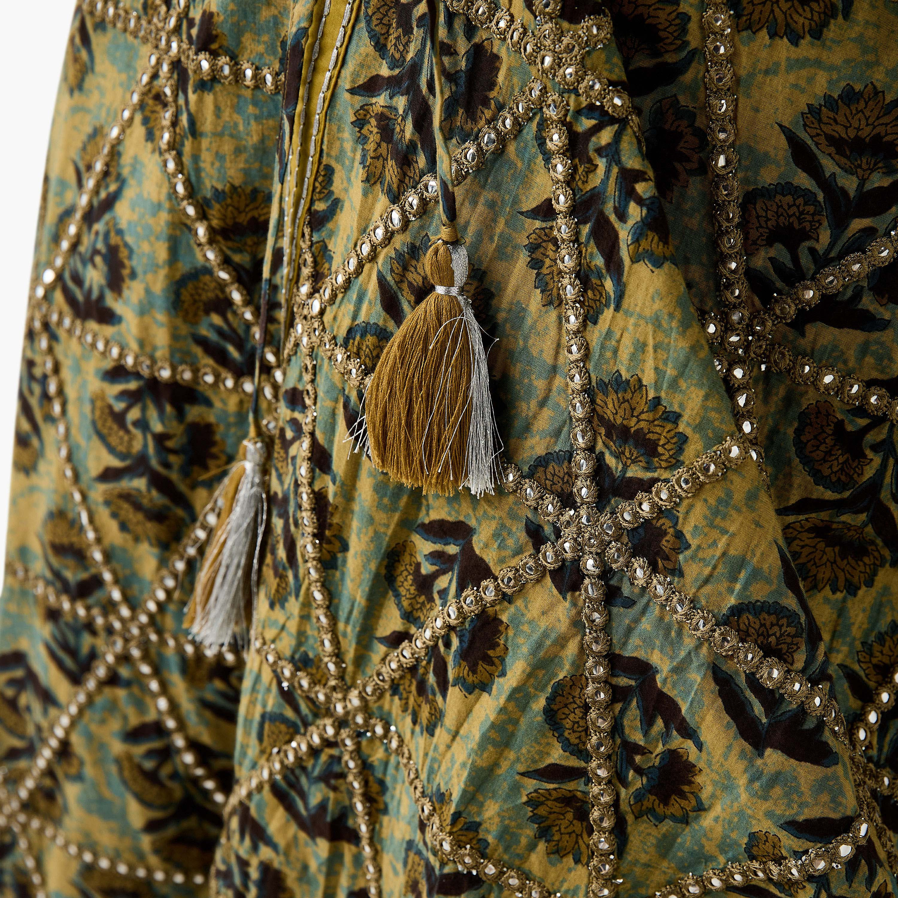 سترة كيمونو قطن مزينة برباط-women-clothing-shirtsandblouses-blouses-image-5