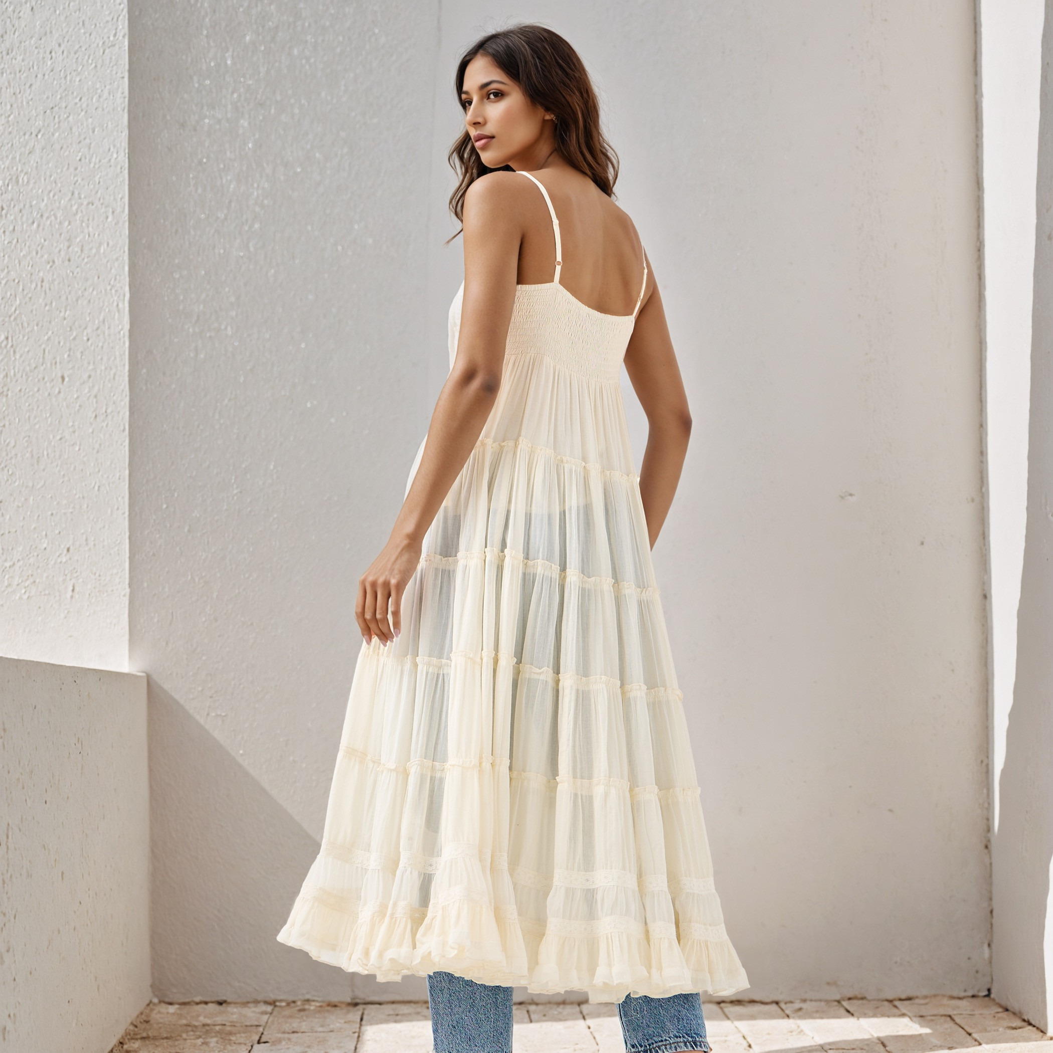 Embroidered Sleeveless Cotton Top with Ruffles and High-Low Hemline-women-clothing-shirtsandblouses-blouses-image-3