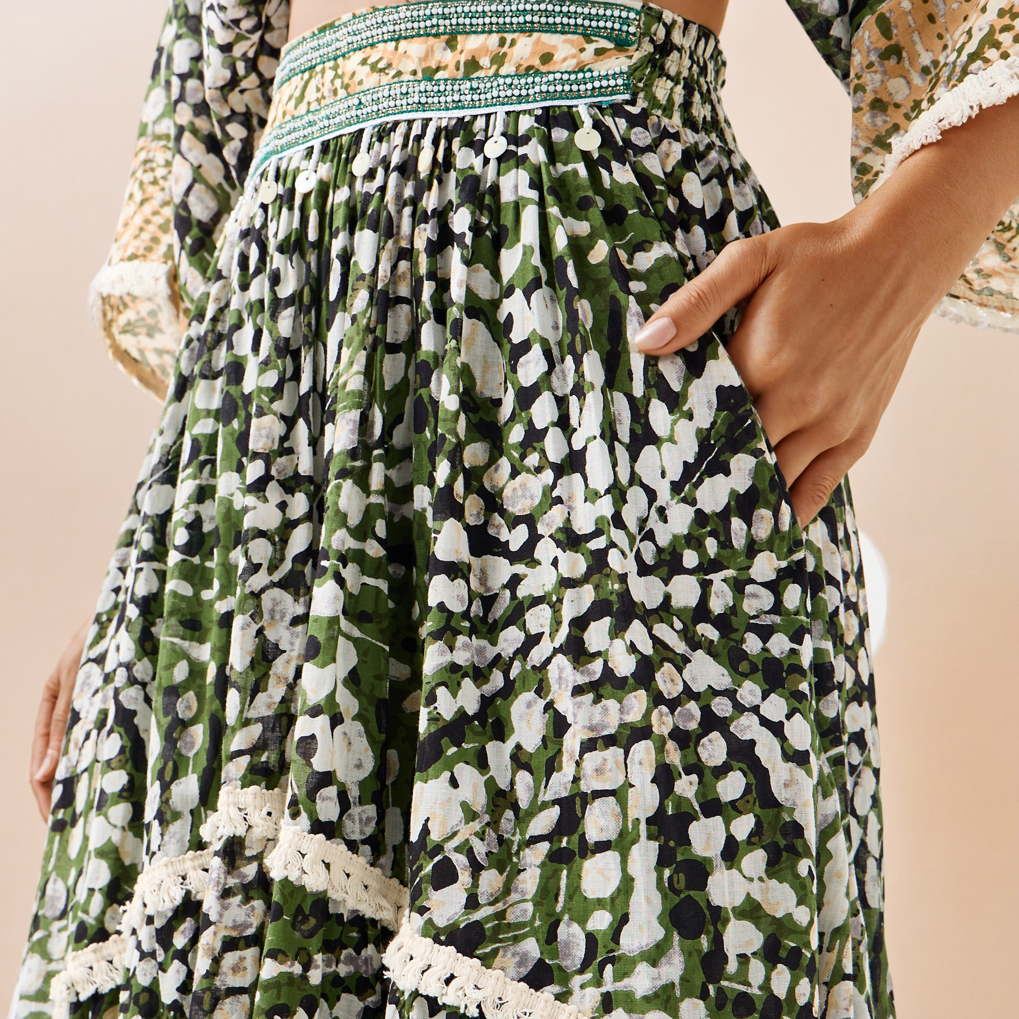 All-Over Print High-Low Skirt with Tassel Accent-women-clothing-bottoms-skirts-image-4