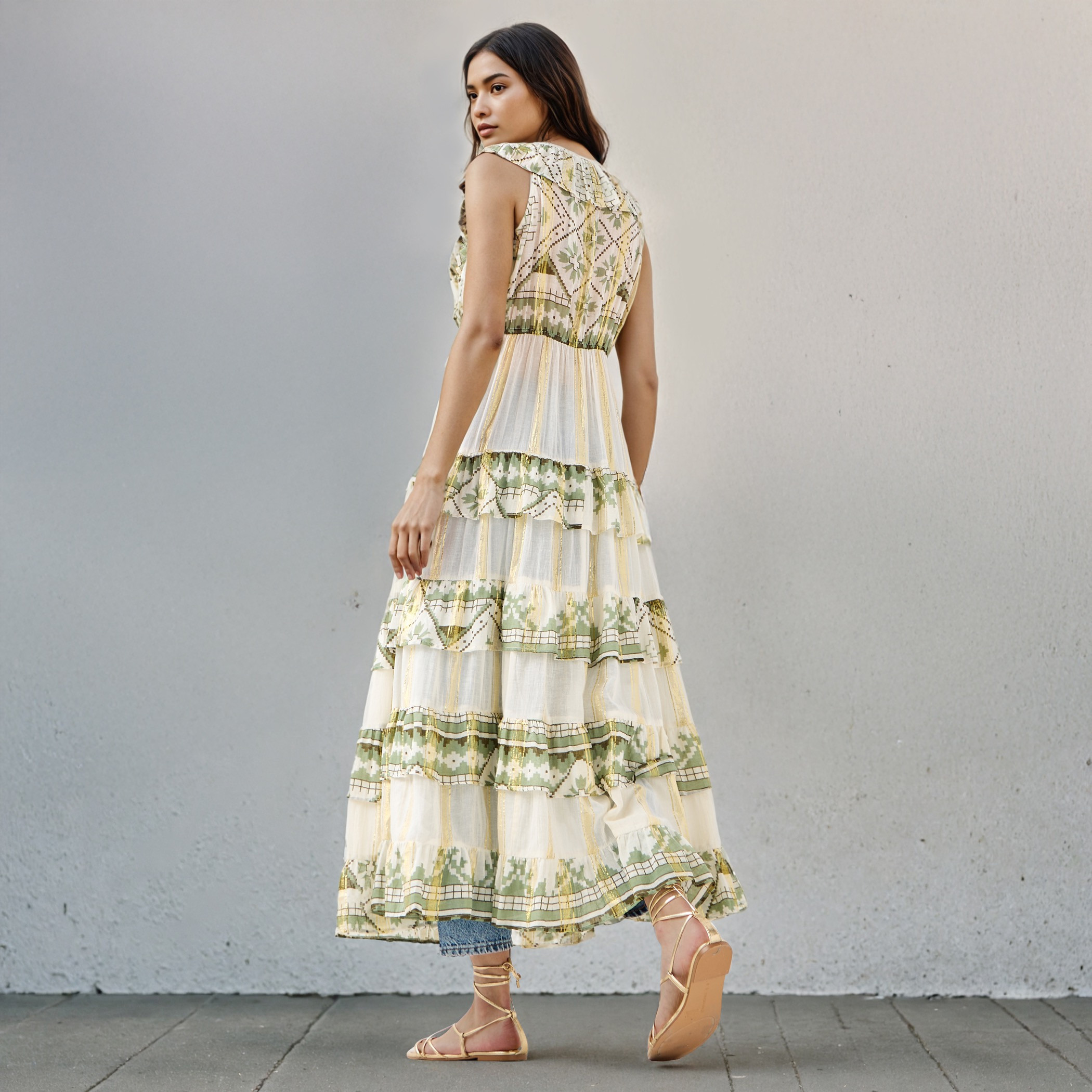 Longline Printed V-neck Open Front Shrug-women-clothing-shirtsandblouses-blouses-image-3