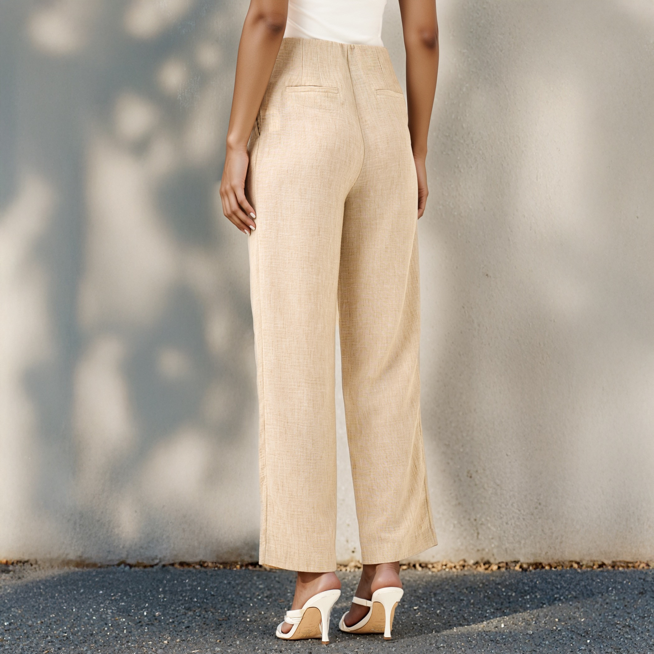 Regular Fit Trousers with Pockets-women-clothing-bottoms-trousers-image-3