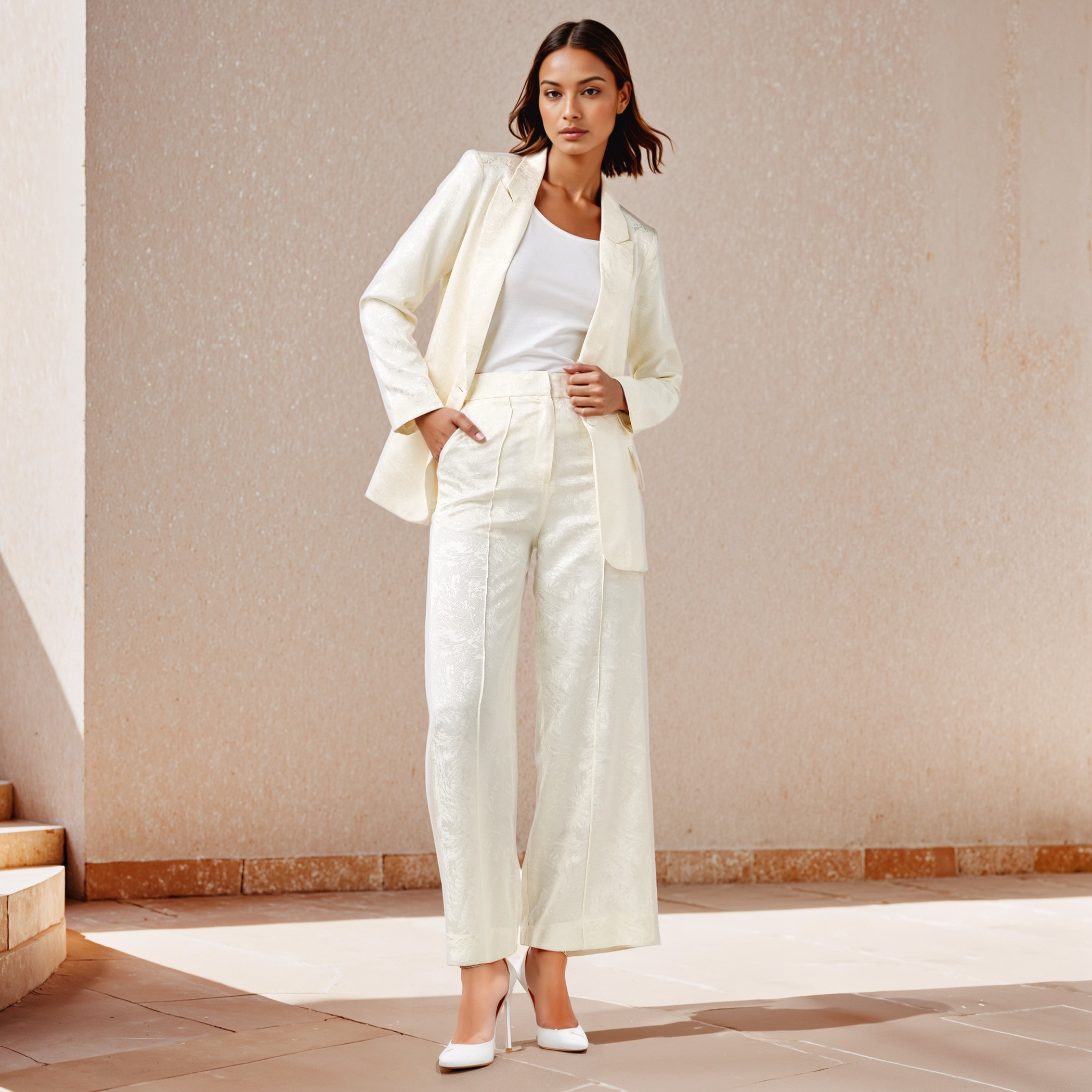 Jacquard Relaxed Fit Pants with Pockets-women-clothing-bottoms-trousers-image-2