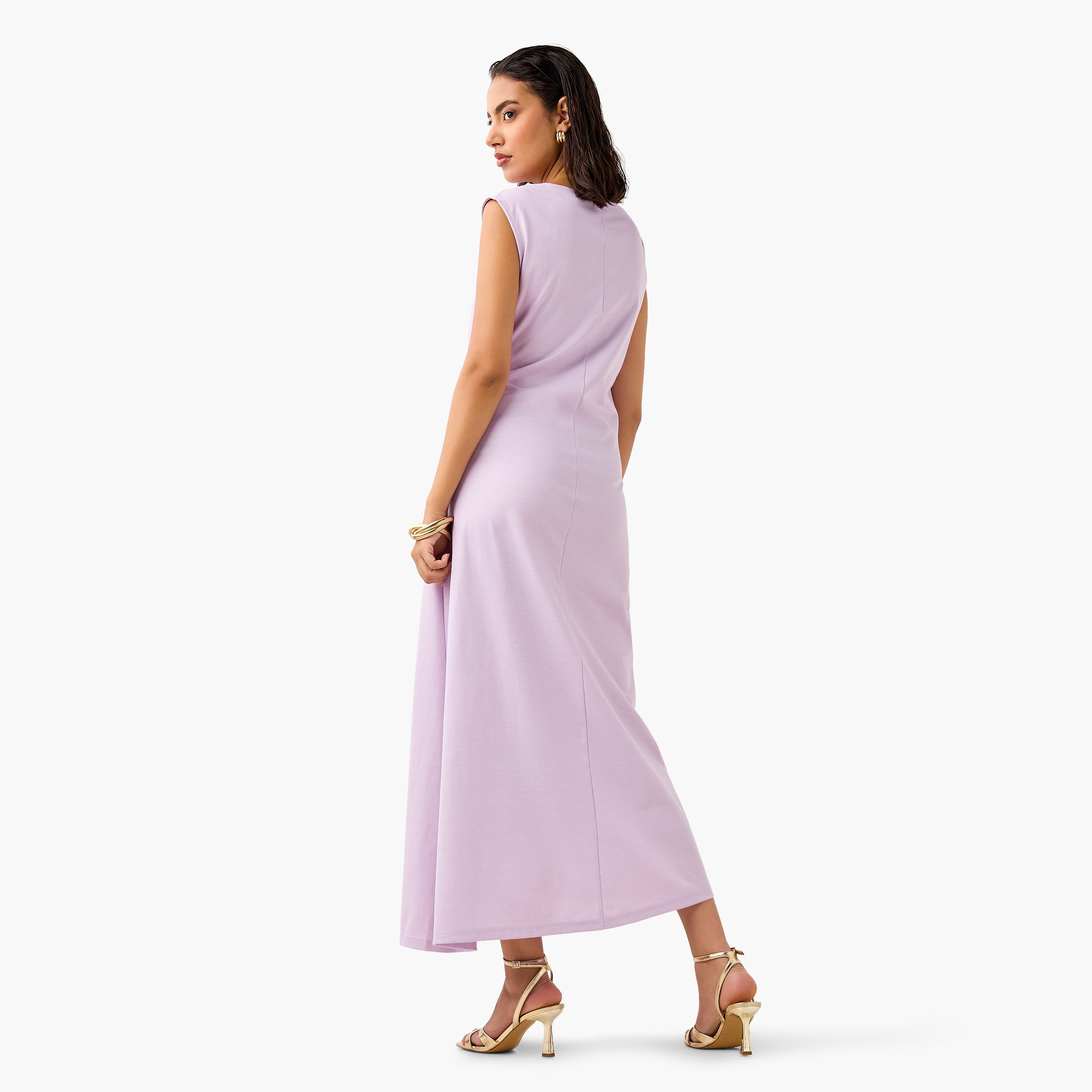 فستان إيه لاين دون أكمام بزينة معدنية وحافة غير متساوية-women-clothing-dresses-image-9