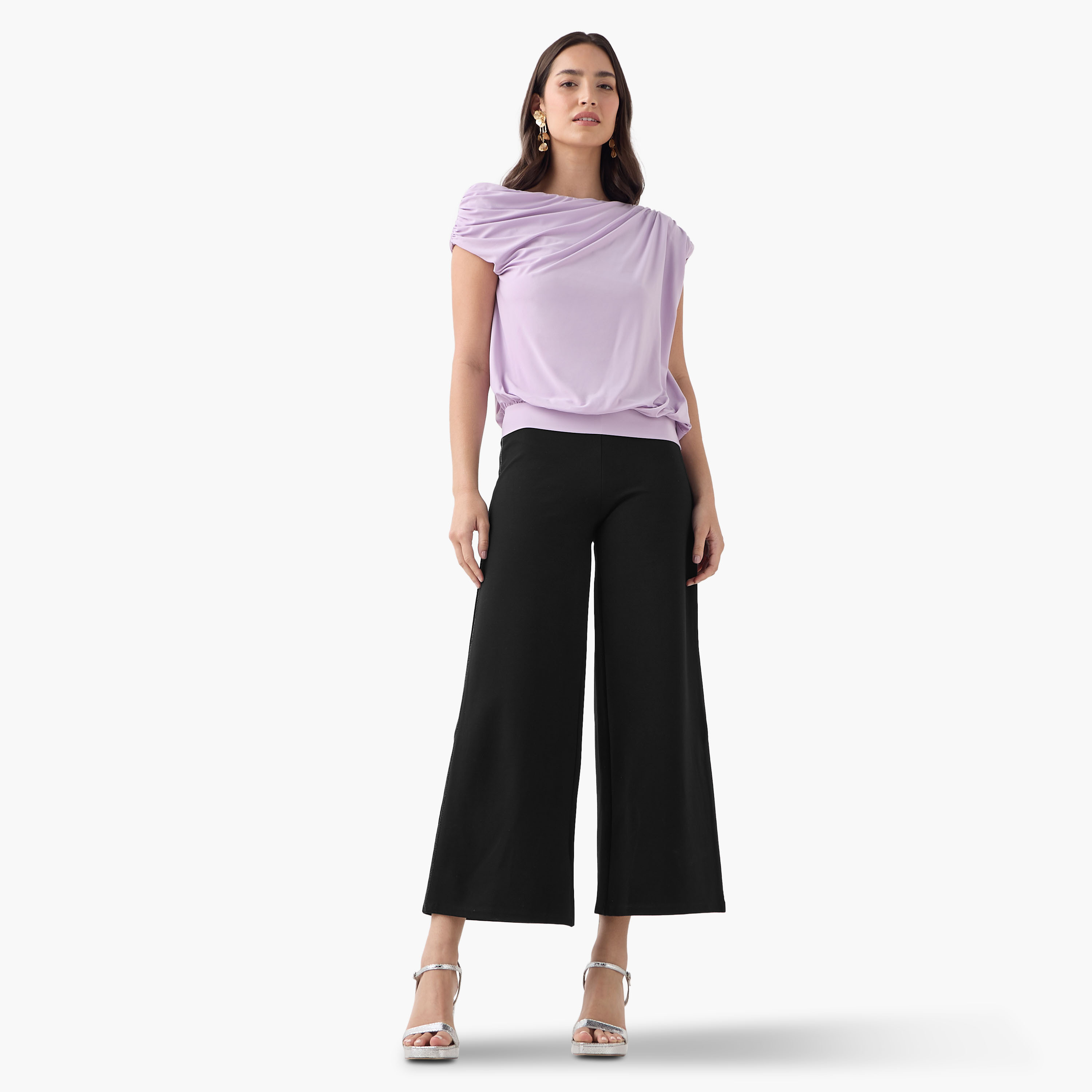 Ruched Detail Draped Top-women-clothing-shirtsandblouses-blouses-image-2