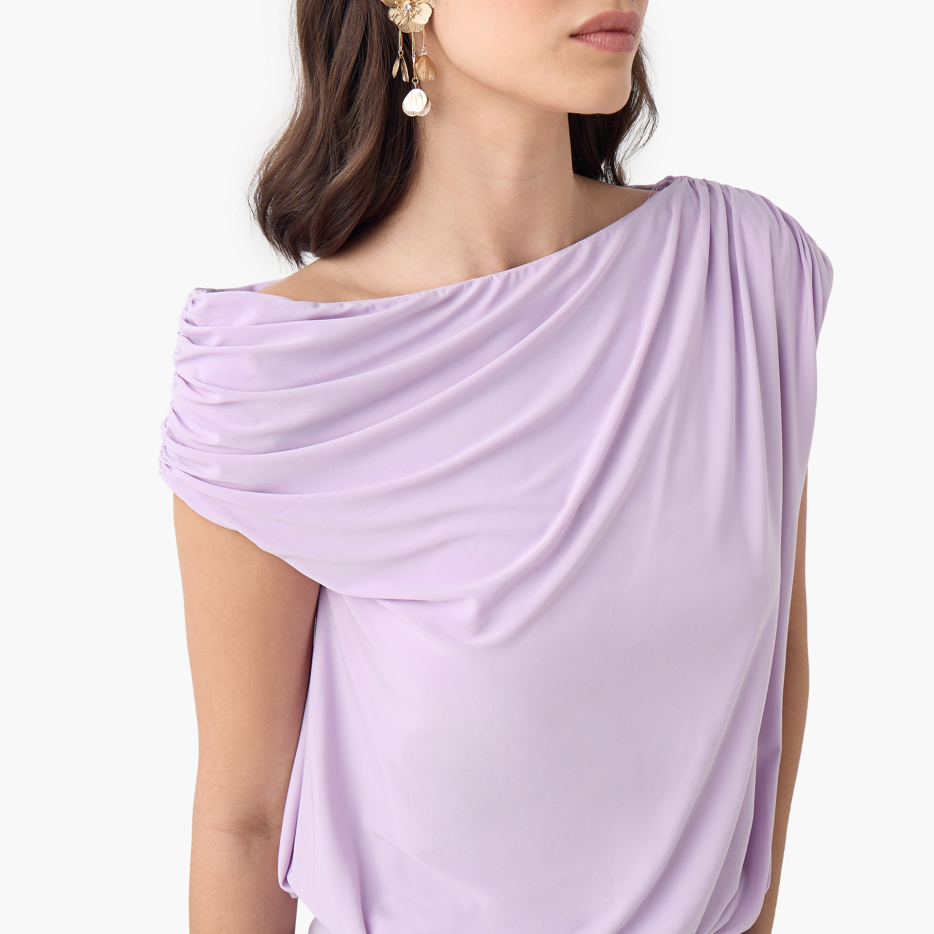 Ruched Detail Draped Top-women-clothing-shirtsandblouses-blouses-image-4