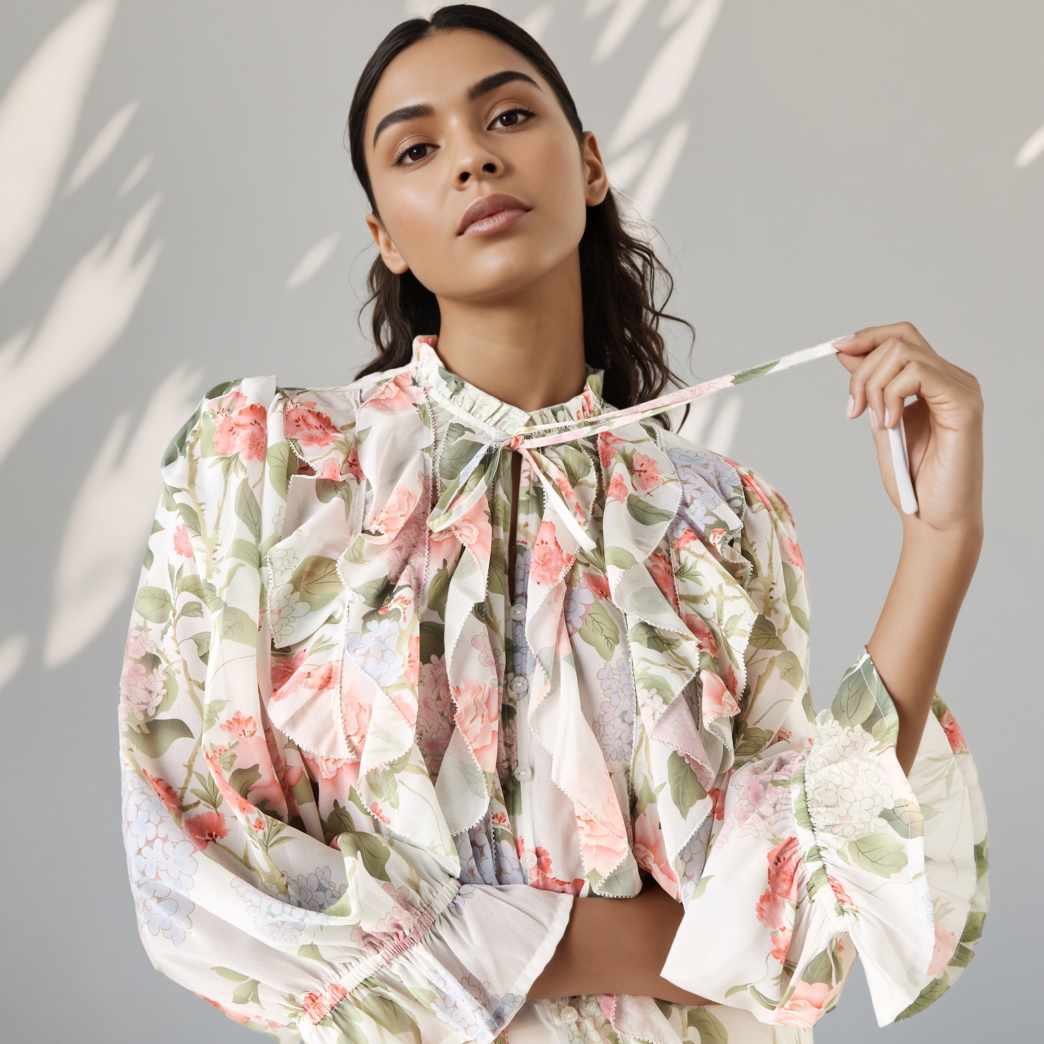 Floral Print Ruffled Top-women-clothing-shirtsandblouses-blouses-image-4
