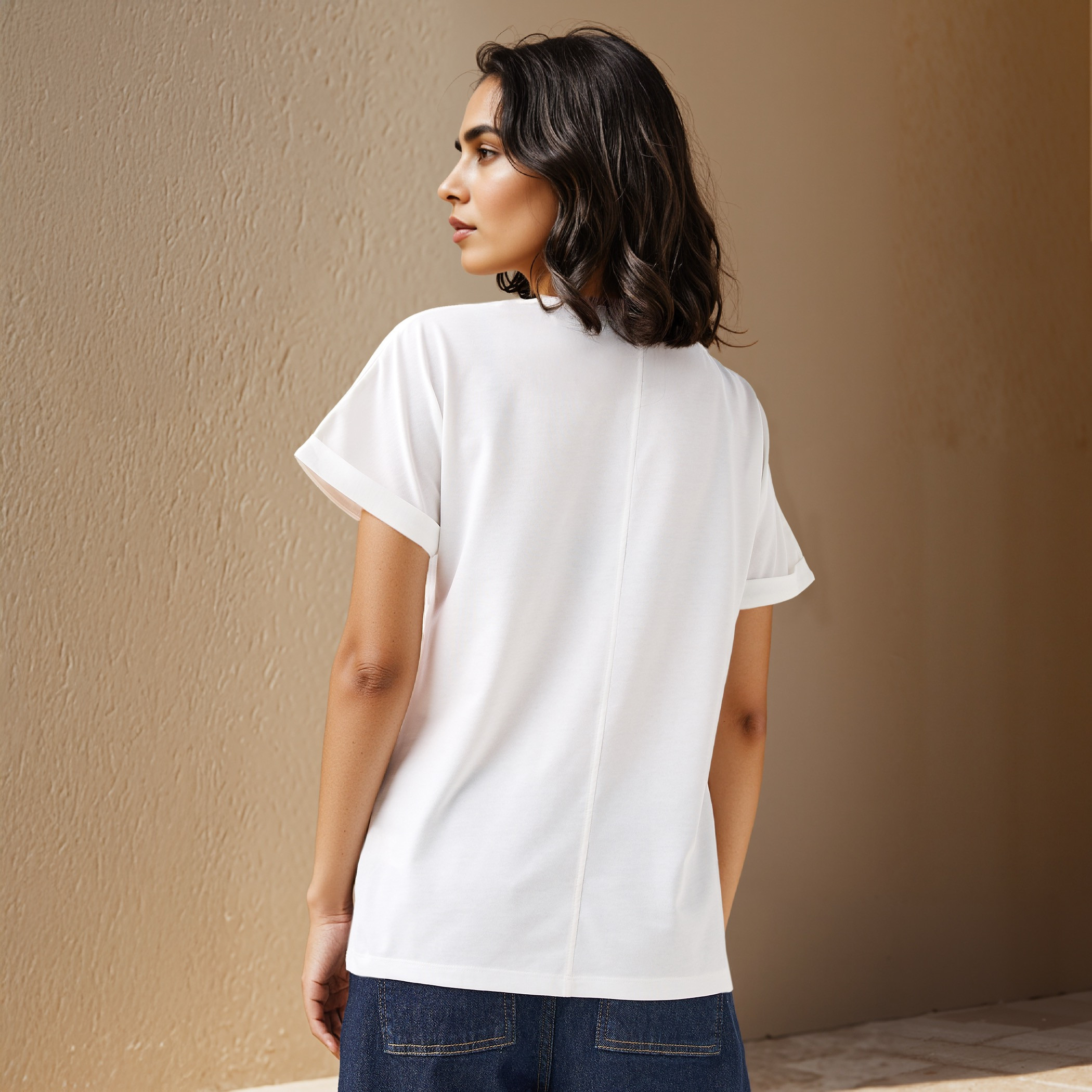 Bouquet Print T-shirt-women-clothing-tshirts-image-3
