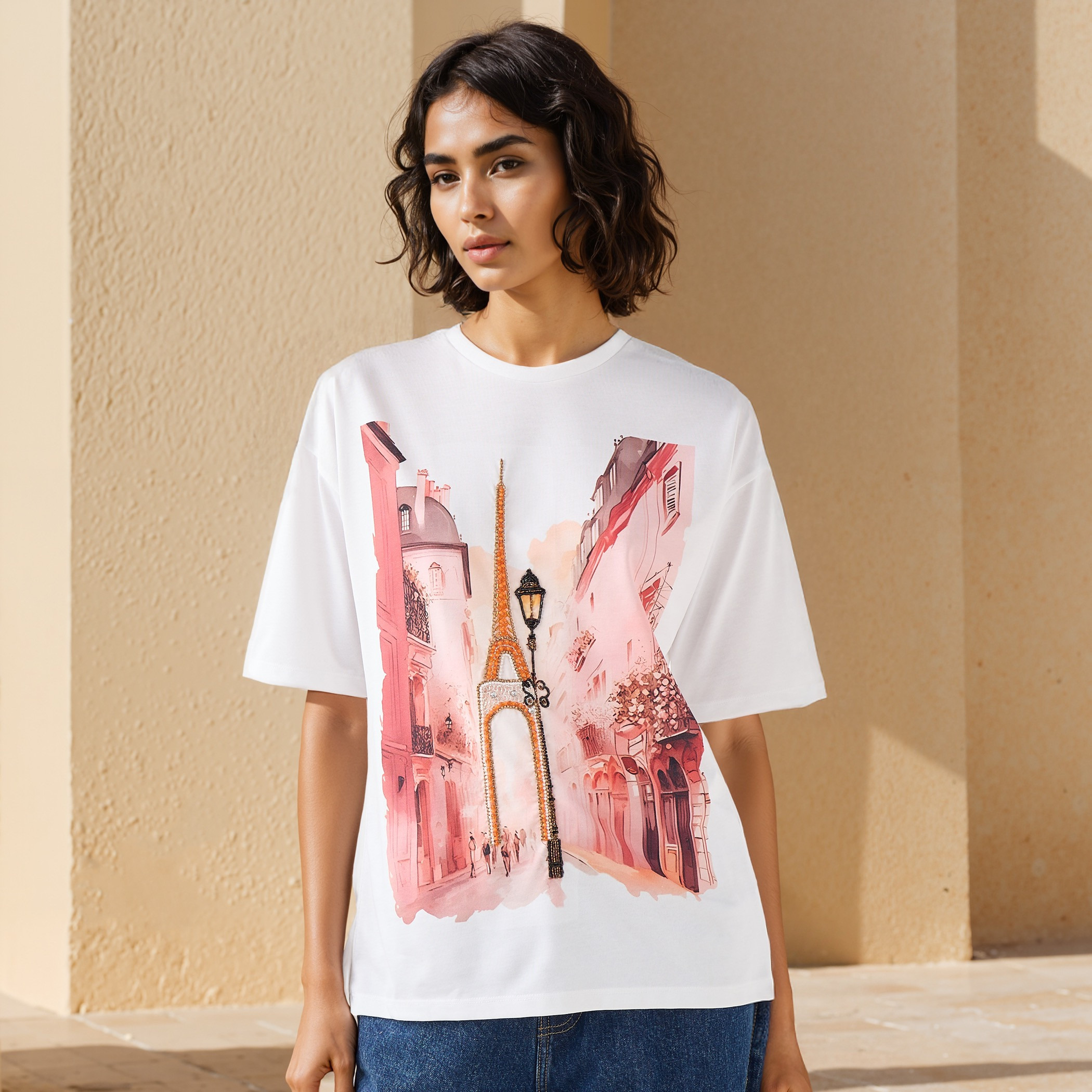Paris Graphic Print T-shirt-women-clothing-tshirts-image-1