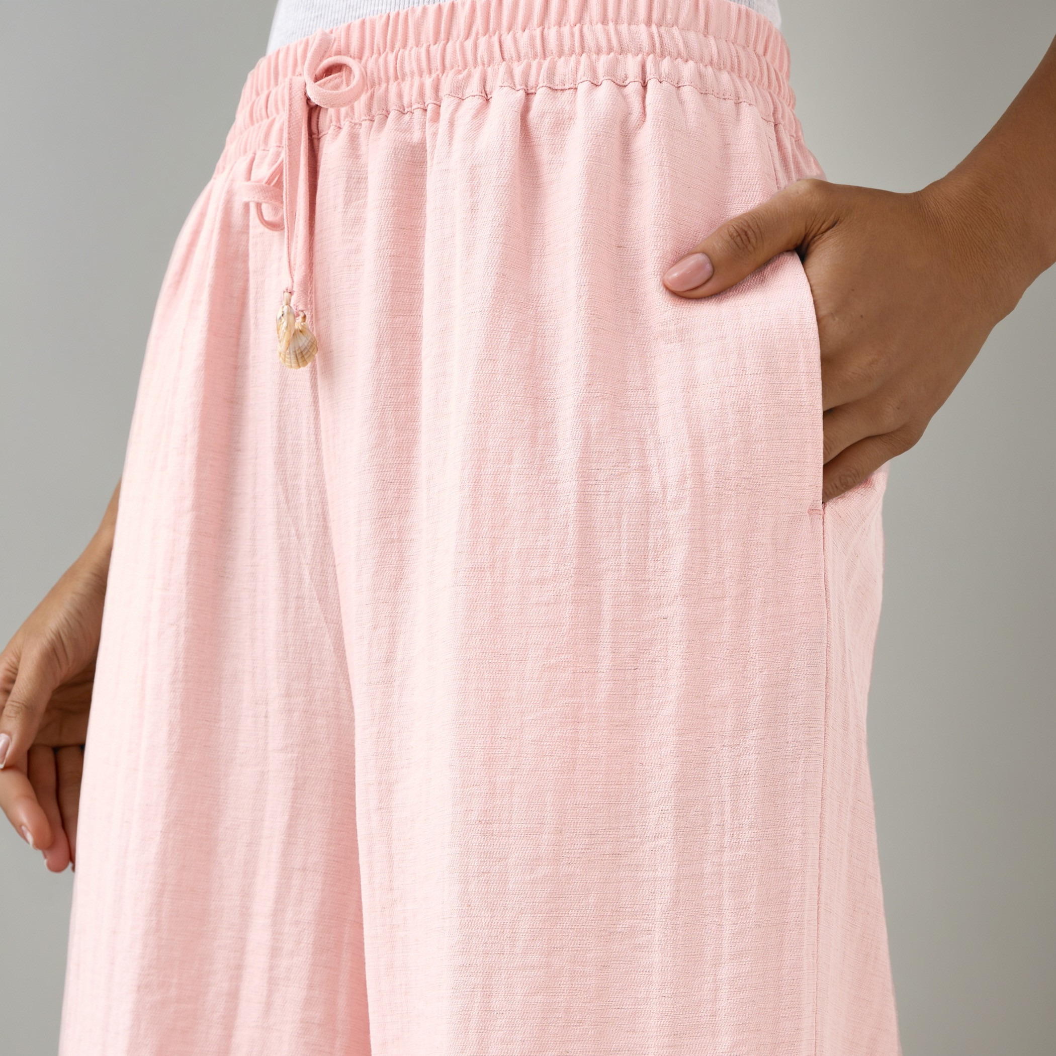 Relaxed Fit Flexi Waist Linen Blend Pants-women-clothing-bottoms-trousers-image-4