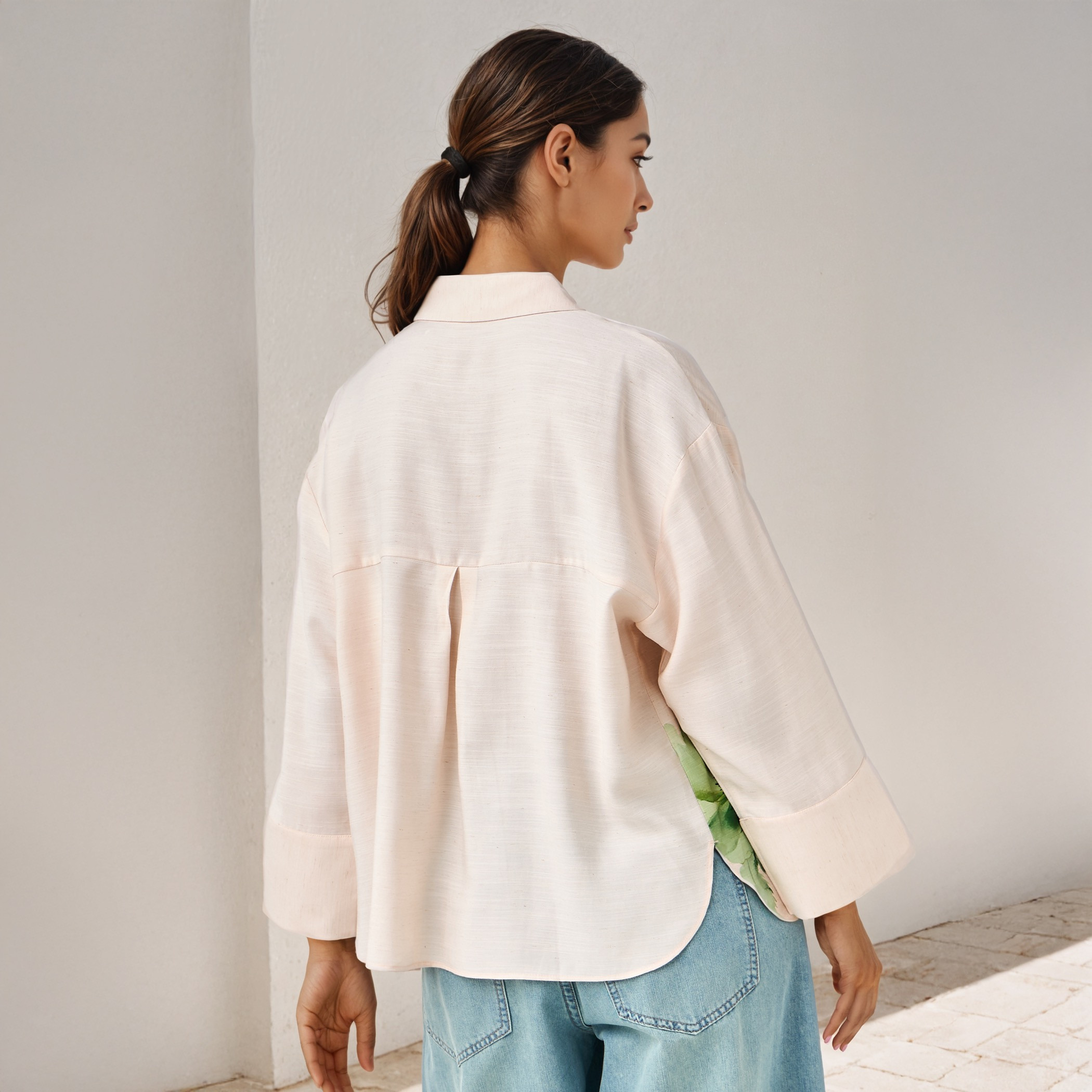 Floral Print Linen Blend Shirt with Long Sleeves-women-clothing-shirtsandblouses-shirts-image-3