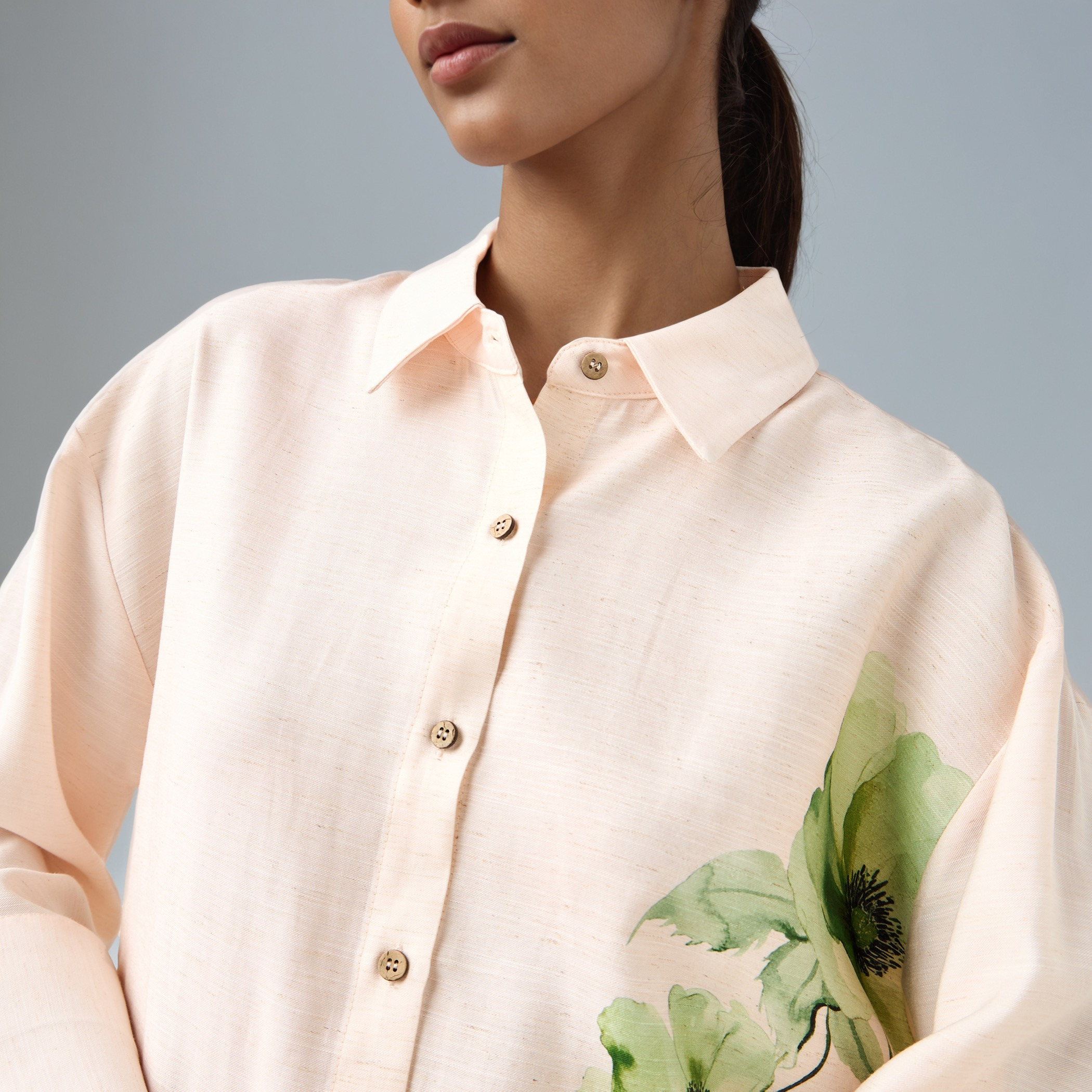 Floral Print Linen Blend Shirt with Long Sleeves-women-clothing-shirtsandblouses-shirts-image-4
