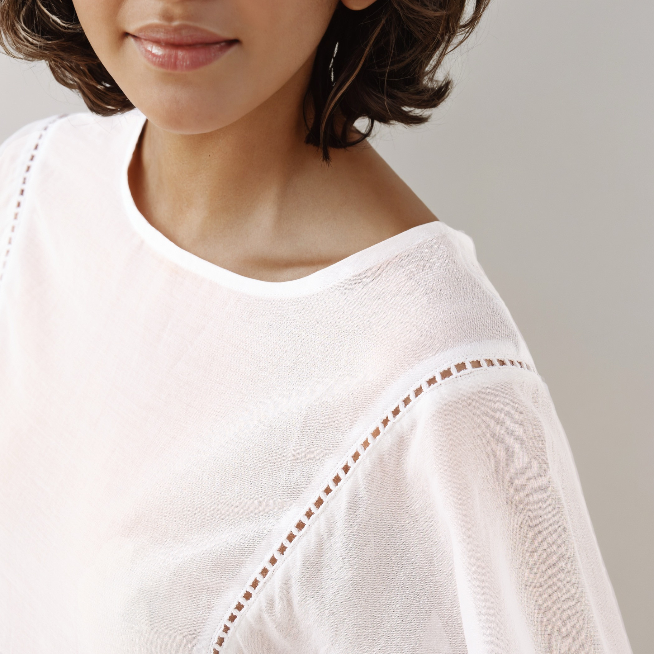 Lace Detail Cotton Top with Flared Sleeves-women-clothing-shirtsandblouses-blouses-image-5