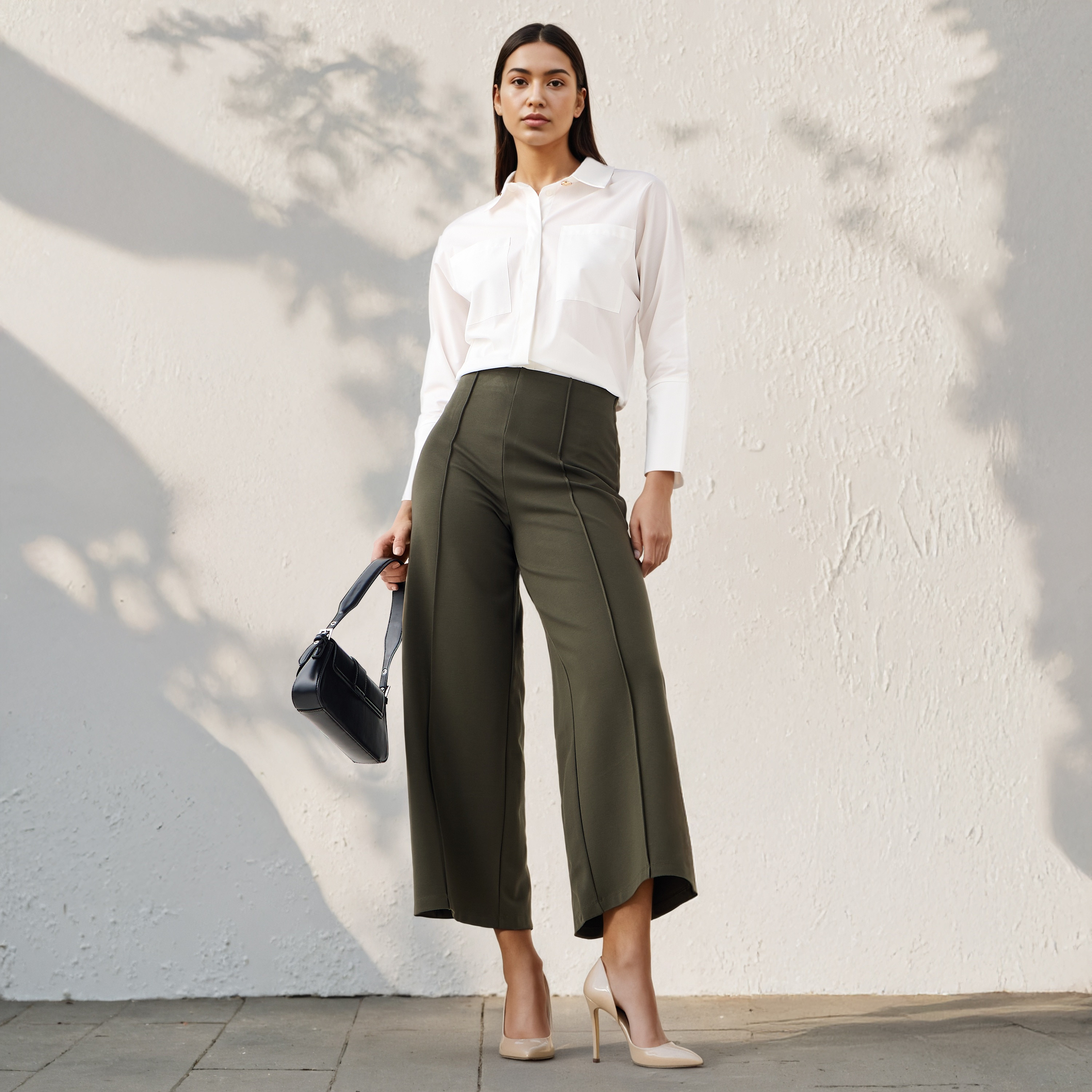 Regular Fit Ponte Pants-women-clothing-bottoms-trousers-image-2