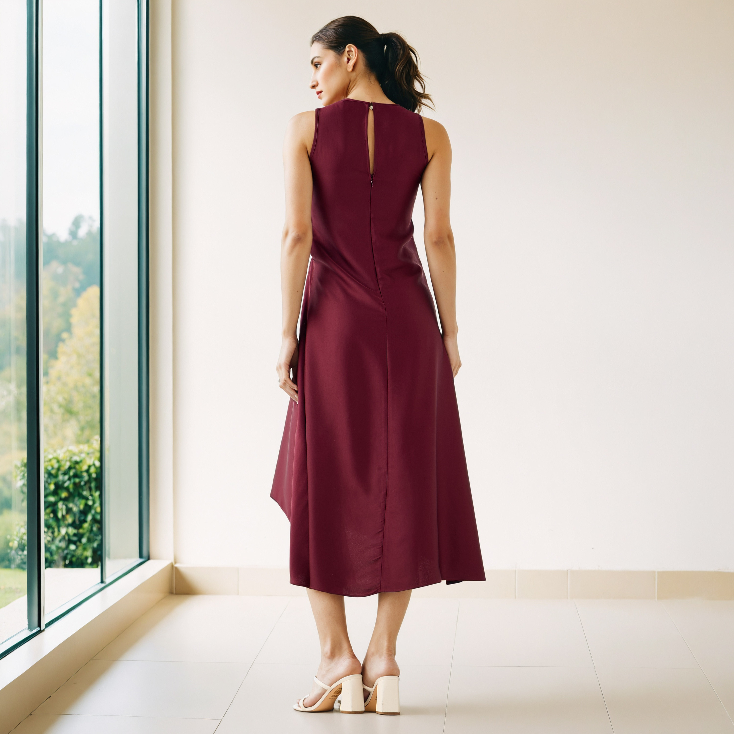 Asymmetric Sleeveless Satin Dress-women-clothing-dresses-image-3