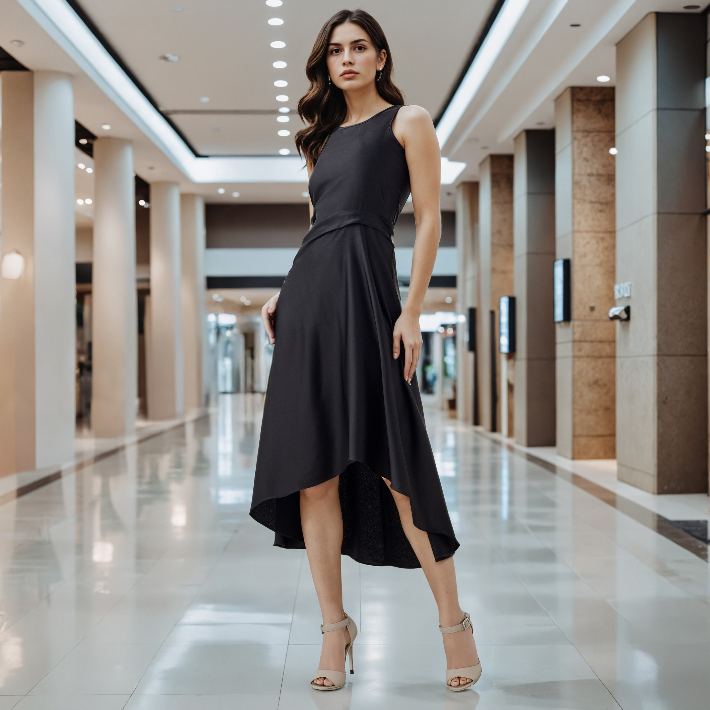 Asymmetric Sleeveless Satin Dress-women-clothing-dresses-image-2