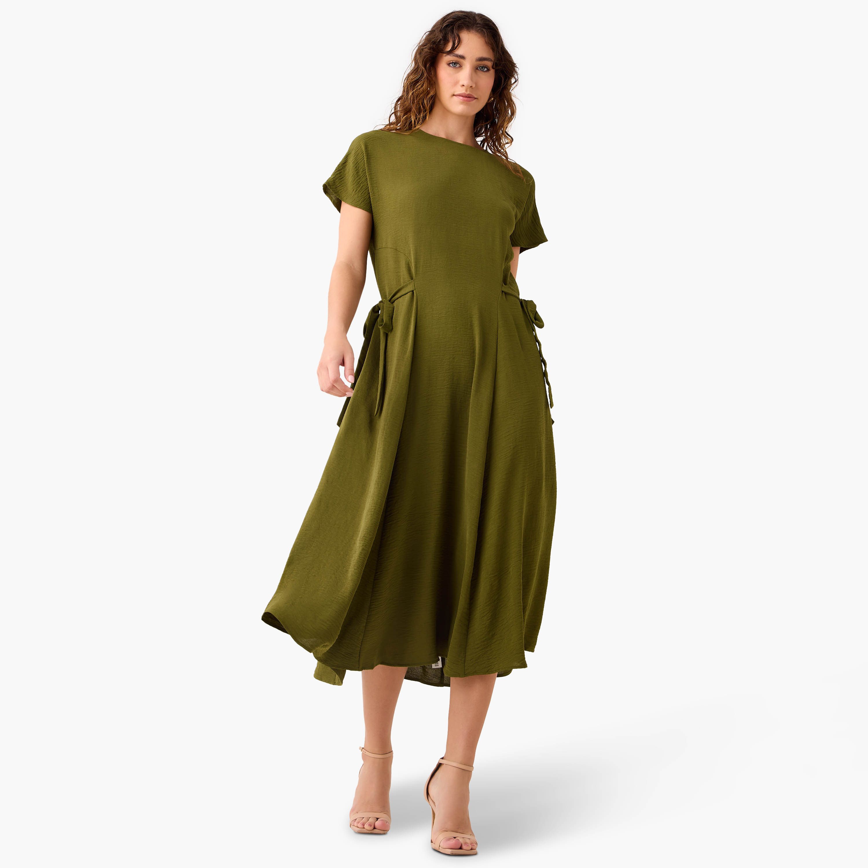A-line Midi Side Tie-Up Dress-women-clothing-dresses-image-1