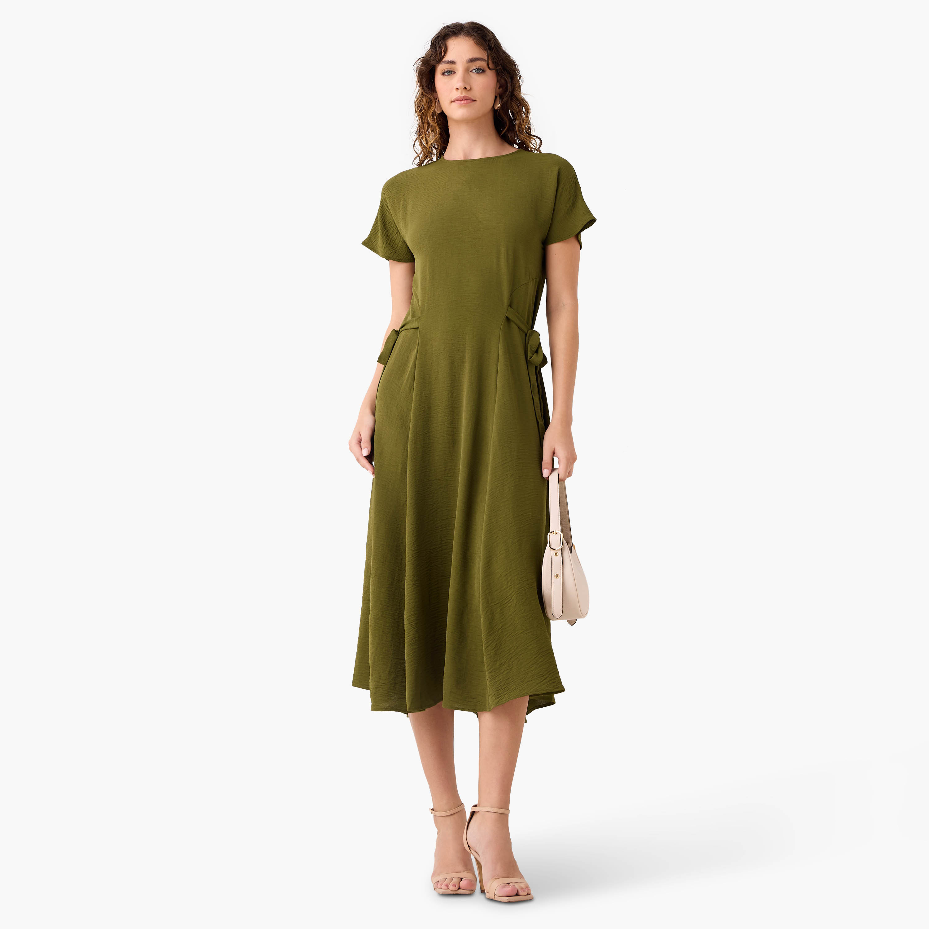 A-line Midi Side Tie-Up Dress-women-clothing-dresses-image-2