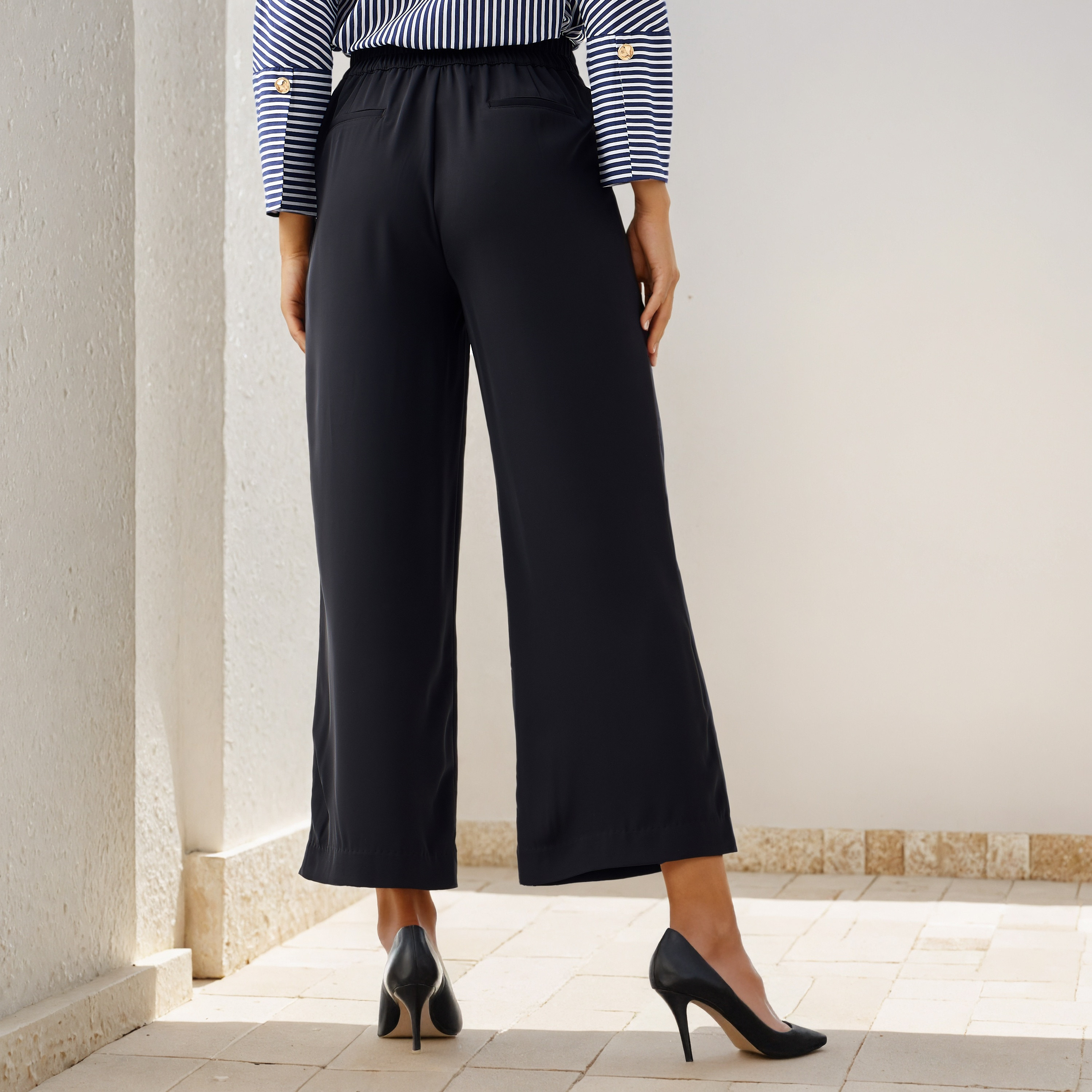 Pleated Regular Fit Trousers-women-clothing-bottoms-trousers-image-3