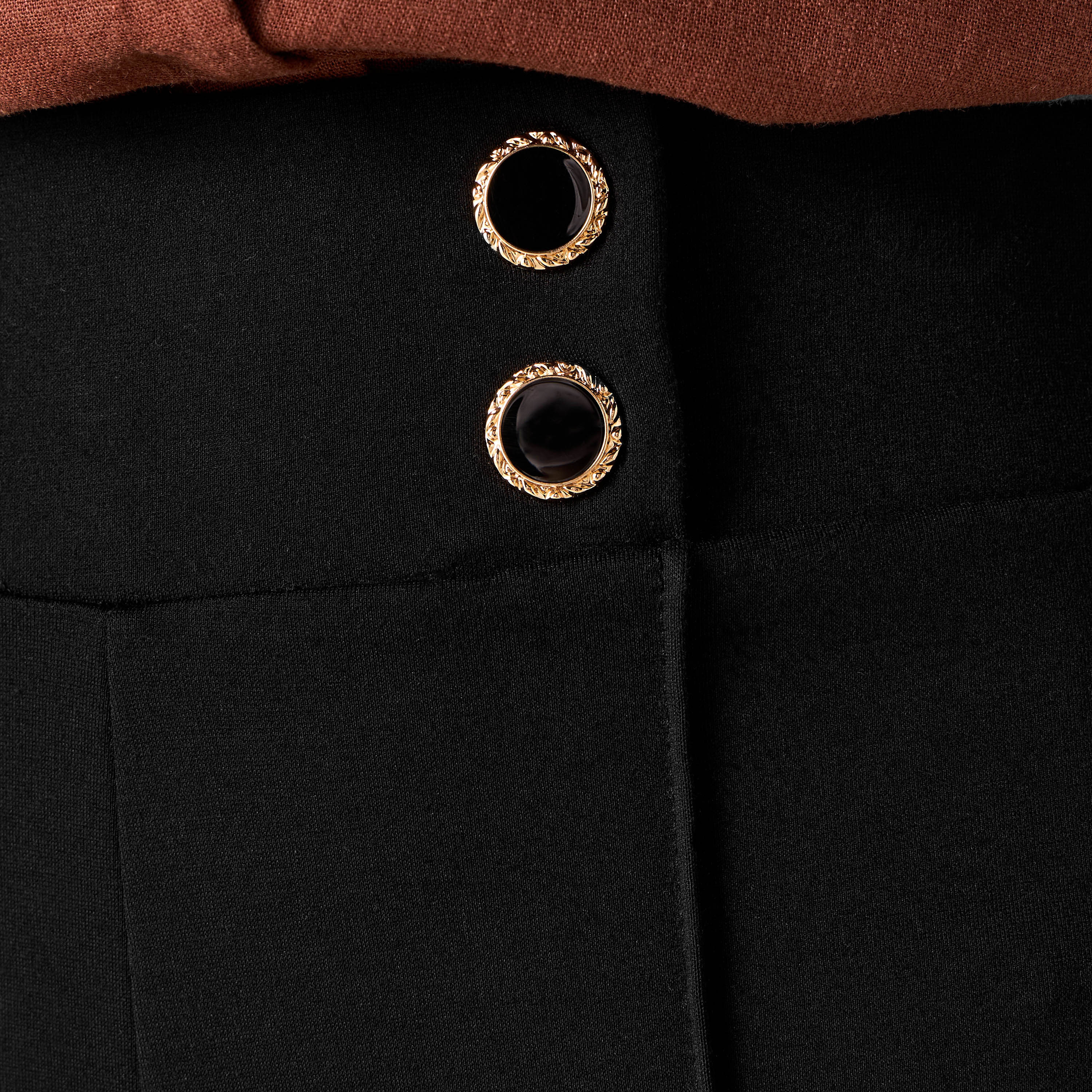 Button Accent Ponte Pants-women-clothing-bottoms-trousers-image-5