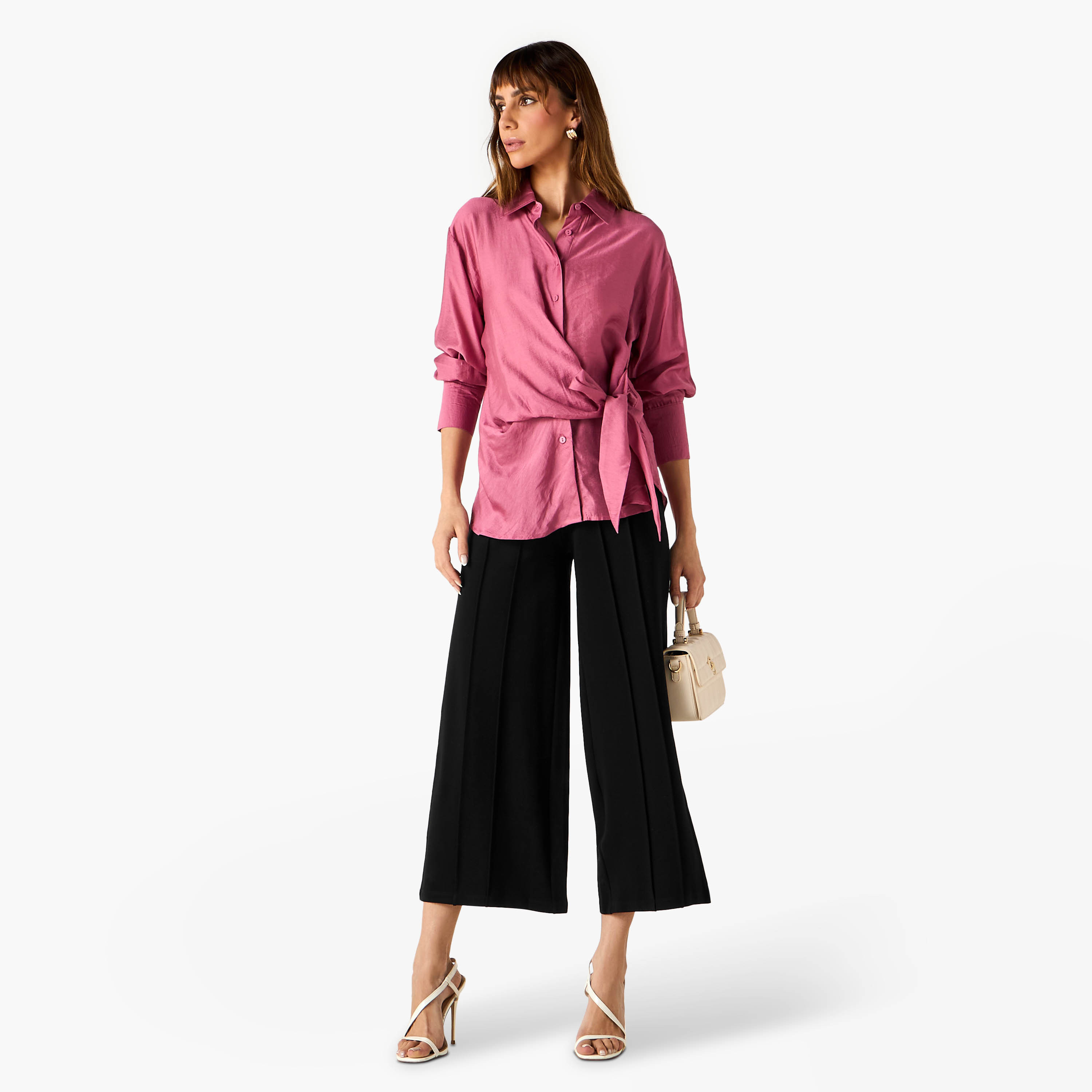 بنطلون بونتي بينتوك بقصة عادية-women-clothing-trousers-image-2