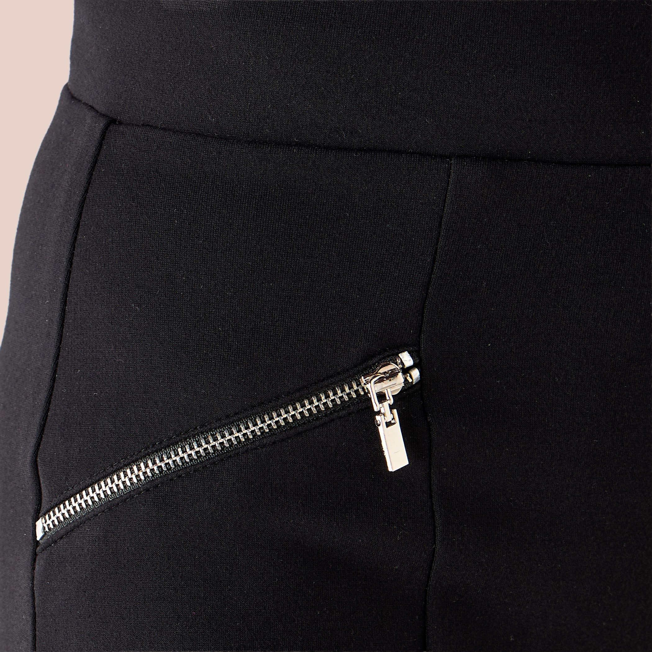 Zip Detail Flexi Waist Ponte Pants-women-clothing-bottoms-trousers-image-5