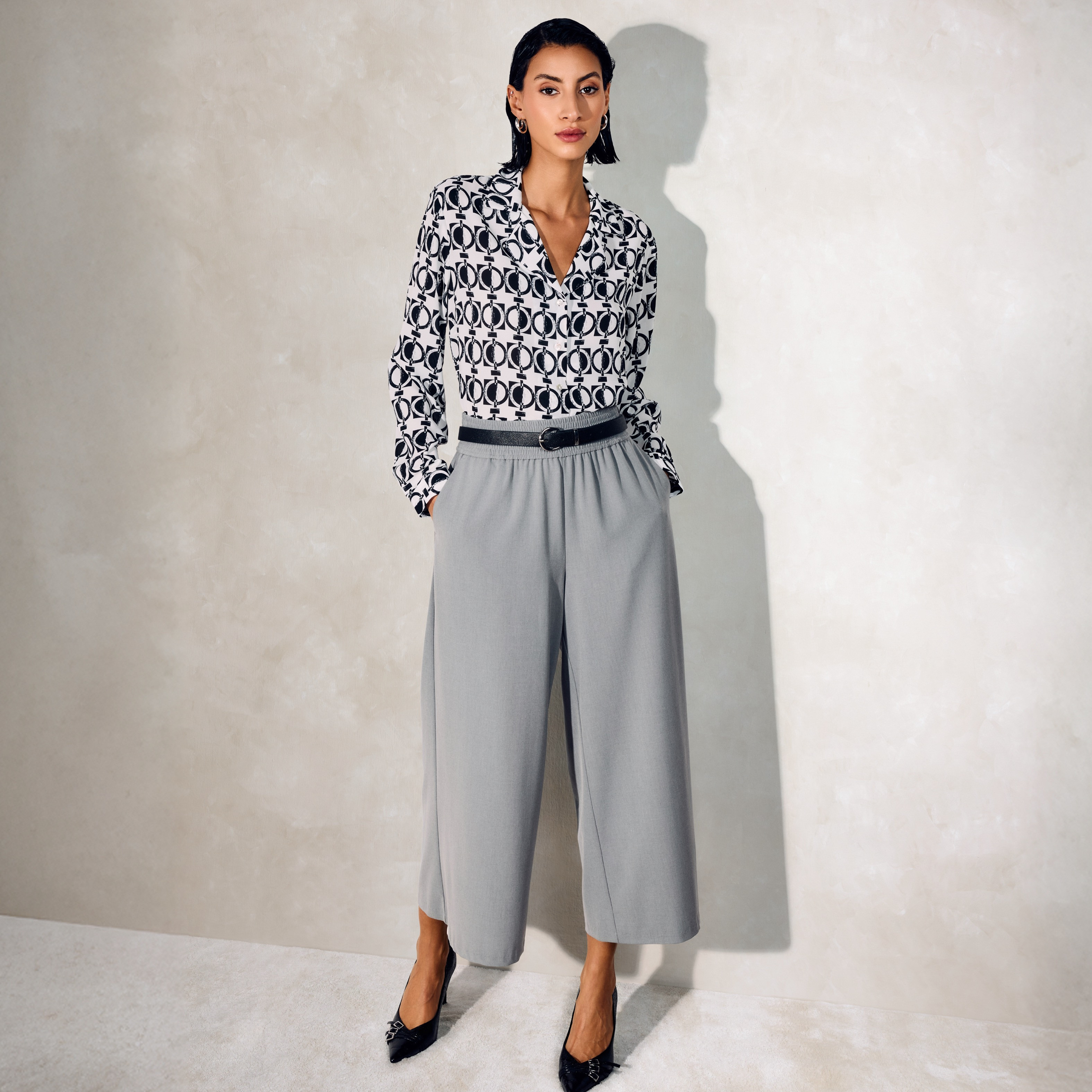 All-Over Print Shirt with Lapel Collar-women-clothing-shirtsandblouses-shirts-image-2