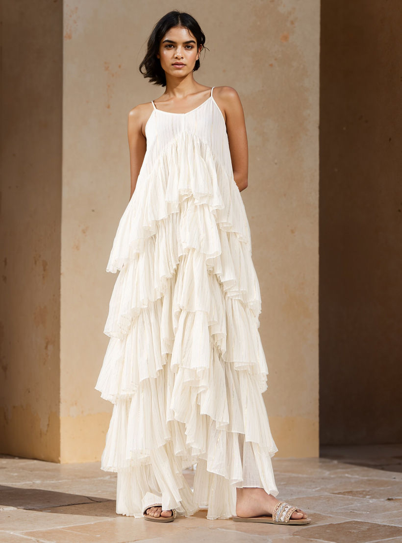 cotton dress brands JOK Stripe Midi Dress