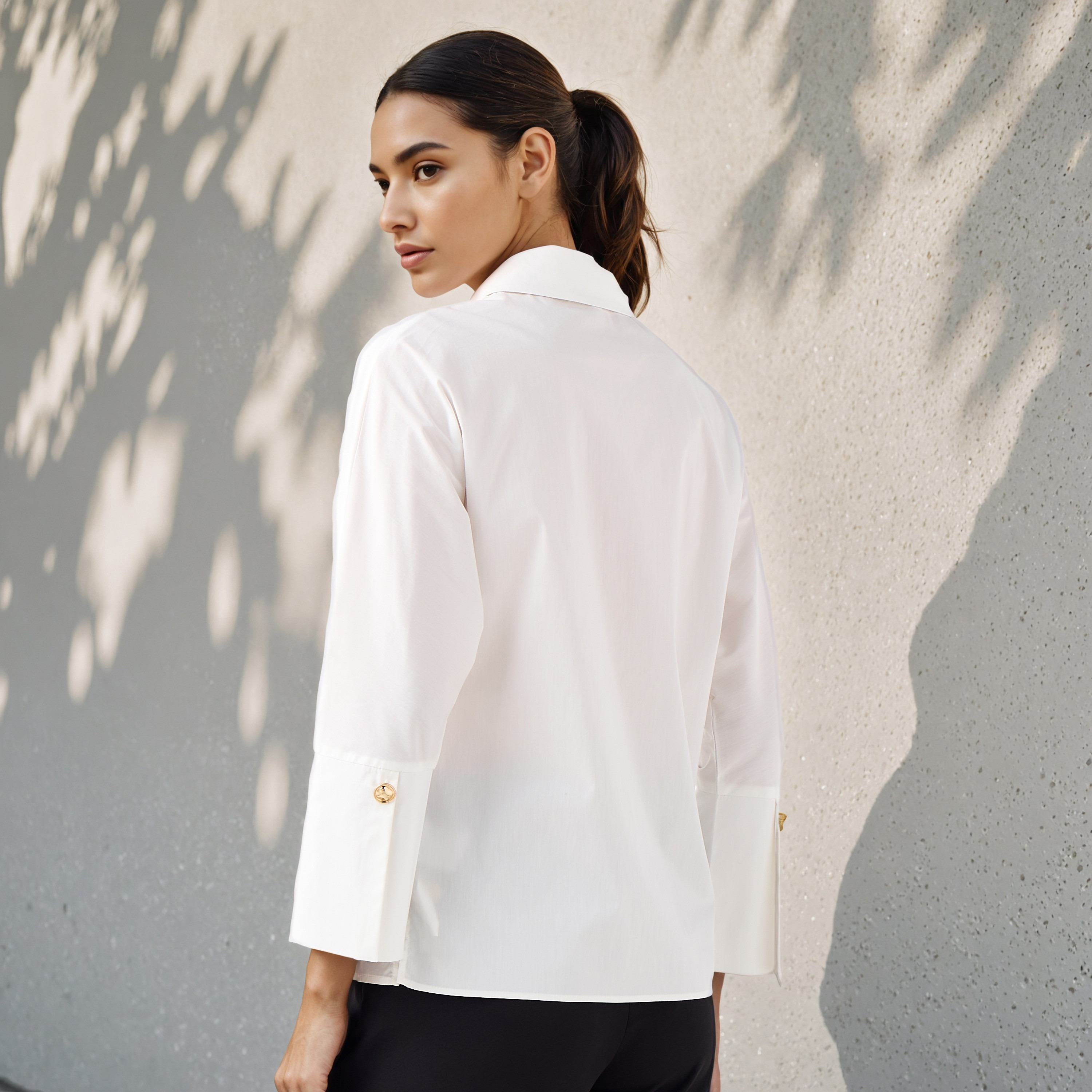 Regular Fit Shirt with Chest Pockets-women-clothing-shirtsandblouses-shirts-image-3