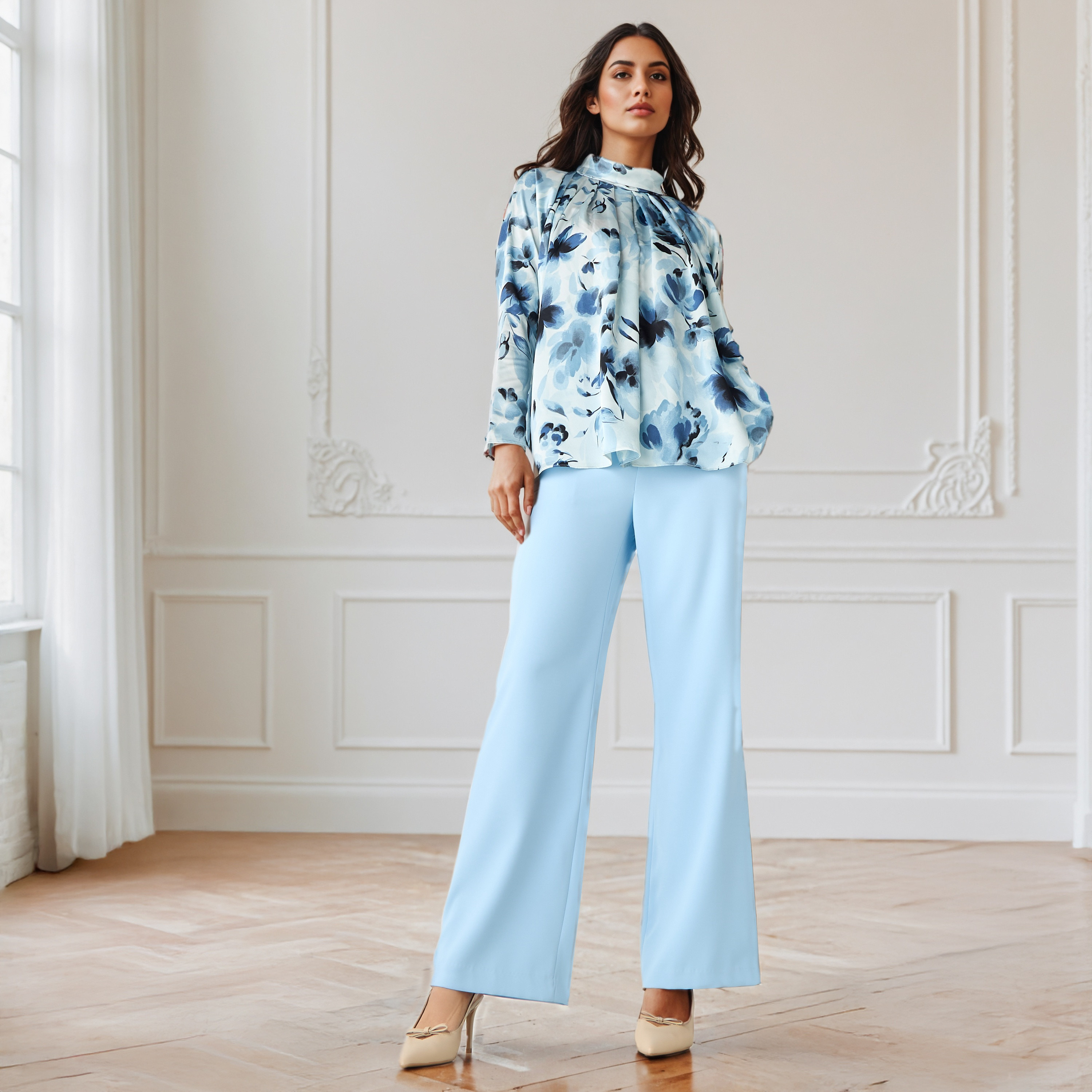 Floral Print Trapeze Viscose Top-women-clothing-shirtsandblouses-blouses-image-1