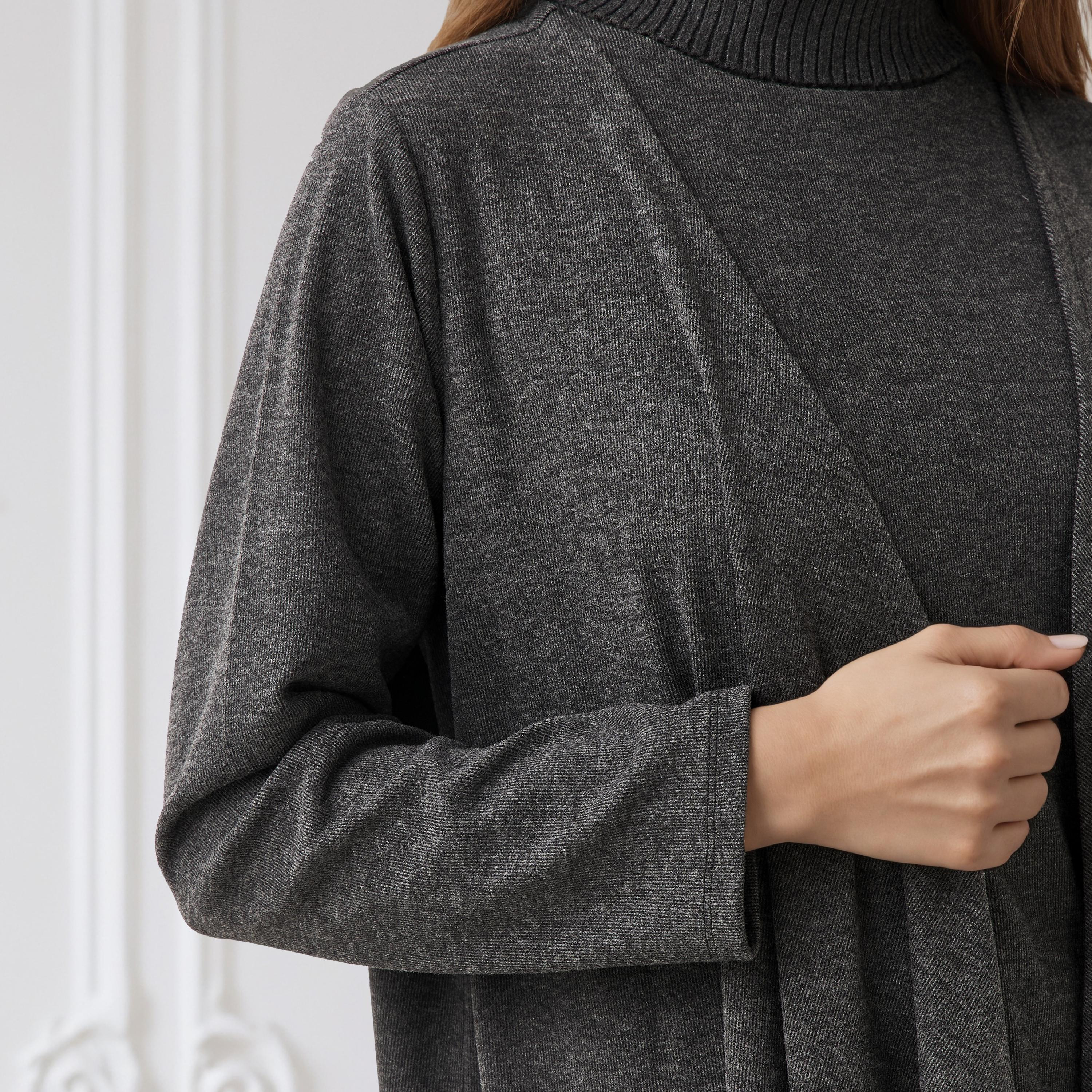 كارديجان طويل بحافة غير متماثلة وقصة مريحة-women-winterwear-cardigansandjumpers-cardigans-image-1