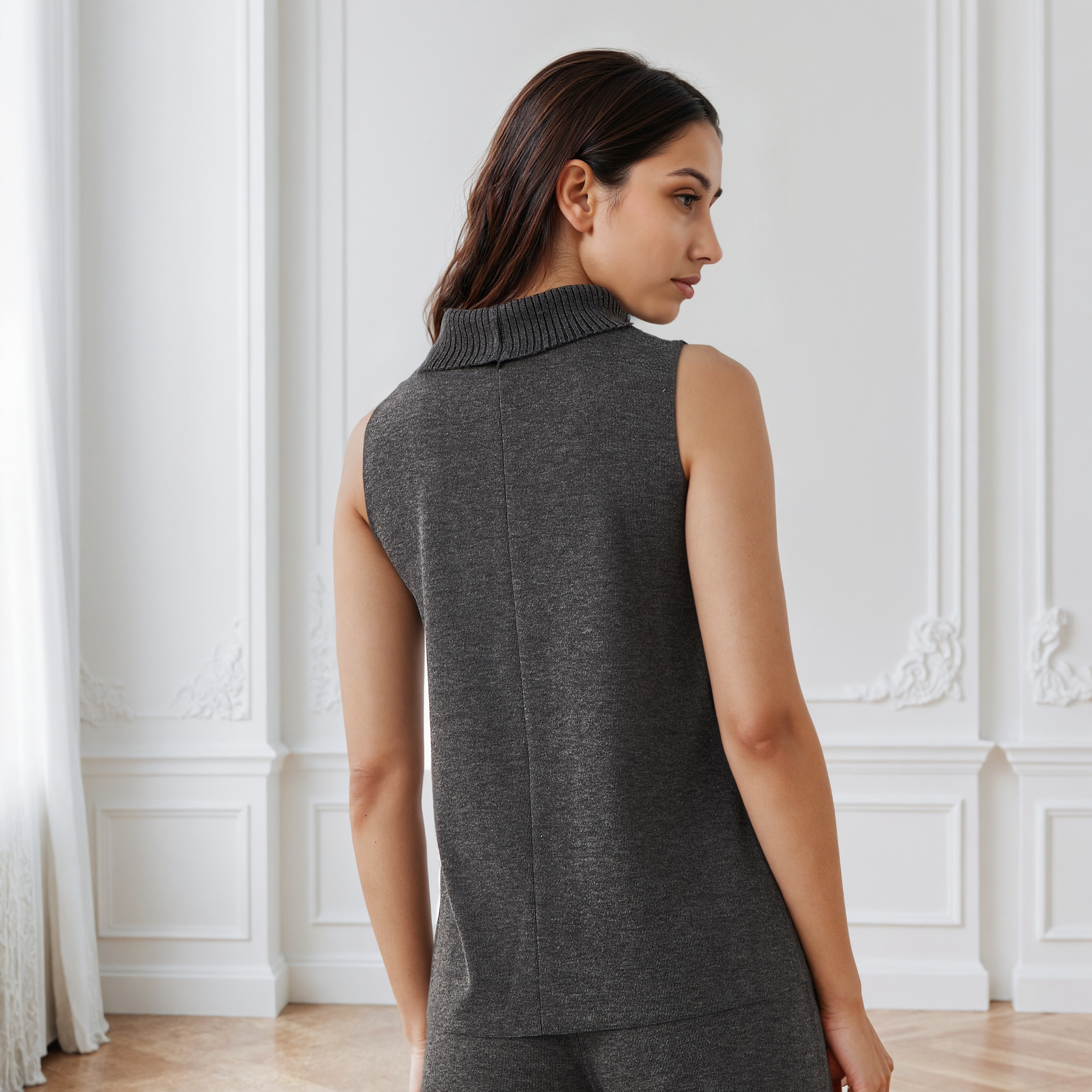 Relaxed Fit Sleeveless Top with Turtleneck-women-clothing-shirtsandblouses-blouses-image-3