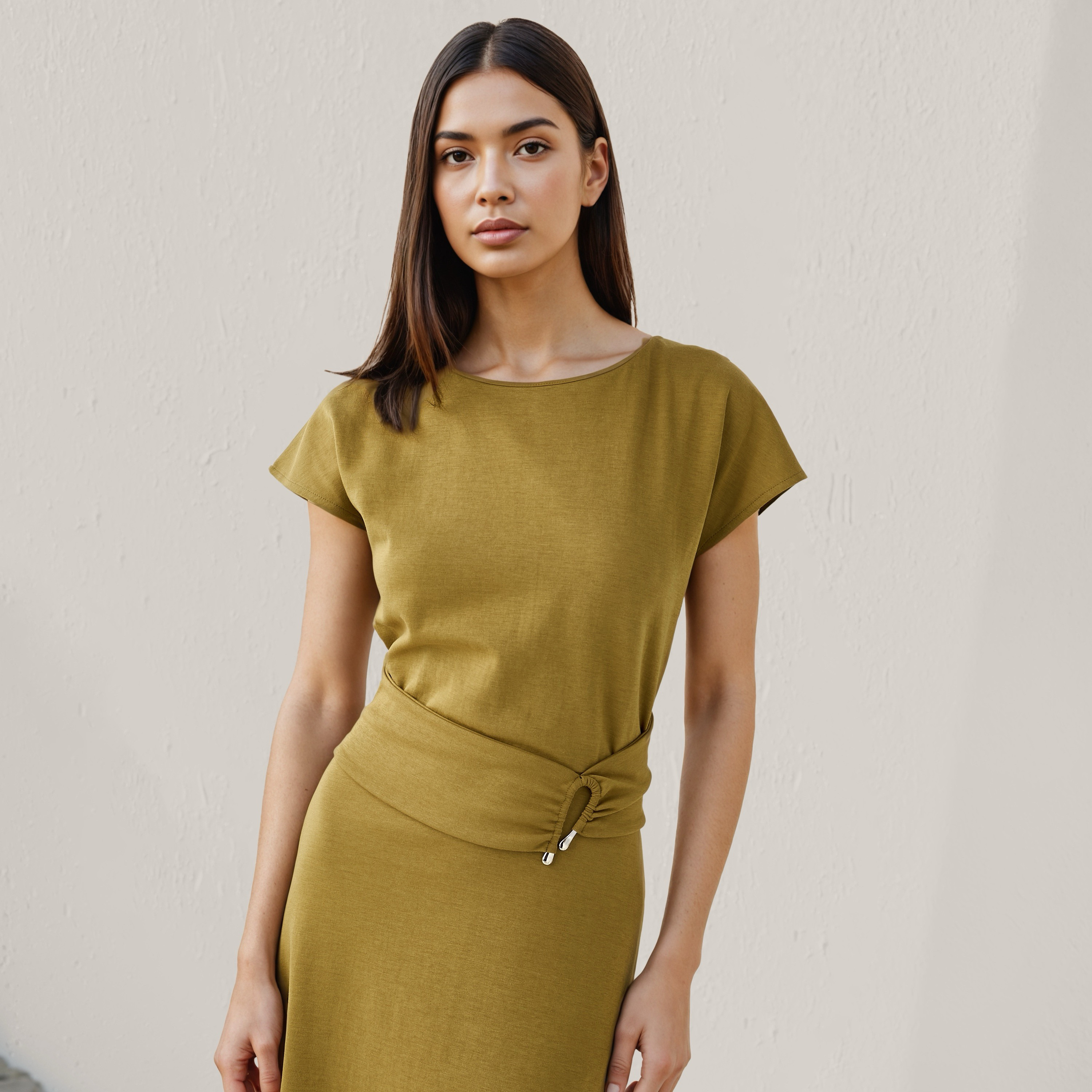 Buckle Detail Maxi Column Dress-women-clothing-dresses-image-6