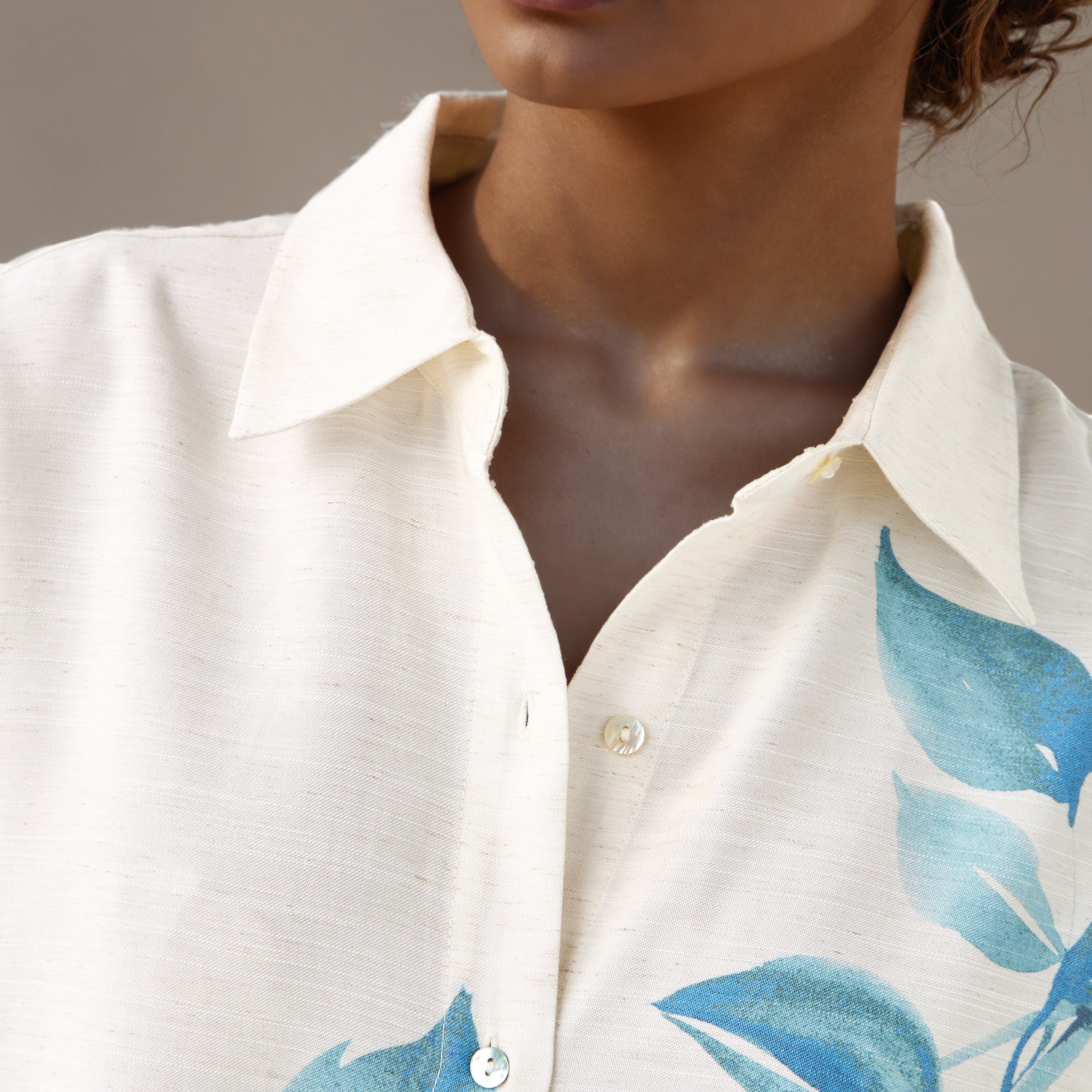 Relaxed Fit Linen Shirt with Floral Print-women-clothing-shirtsandblouses-shirts-image-5