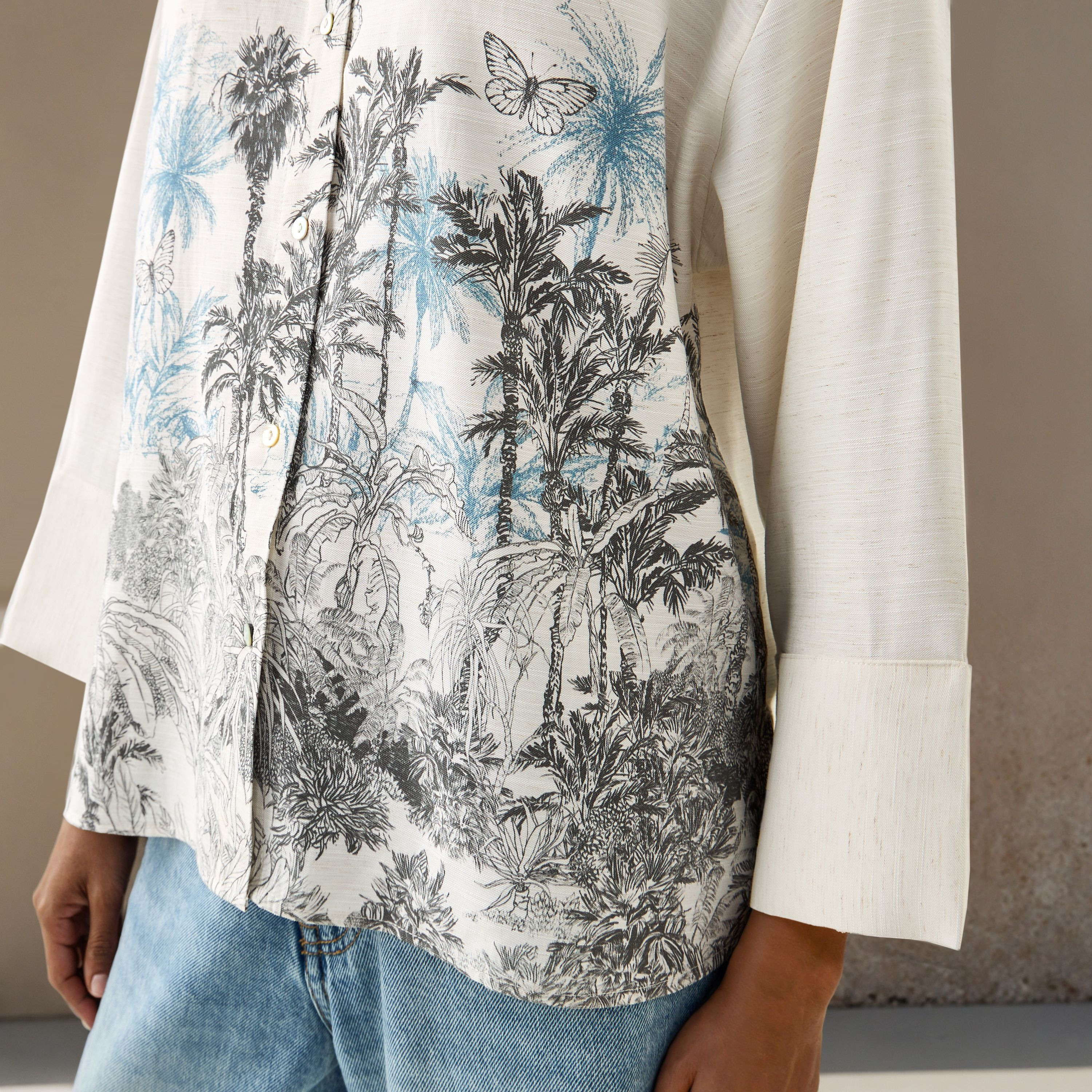 قميص كتان بطبعات بقصة عادية-women-clothing-shirtsandblouses-shirts-image-4