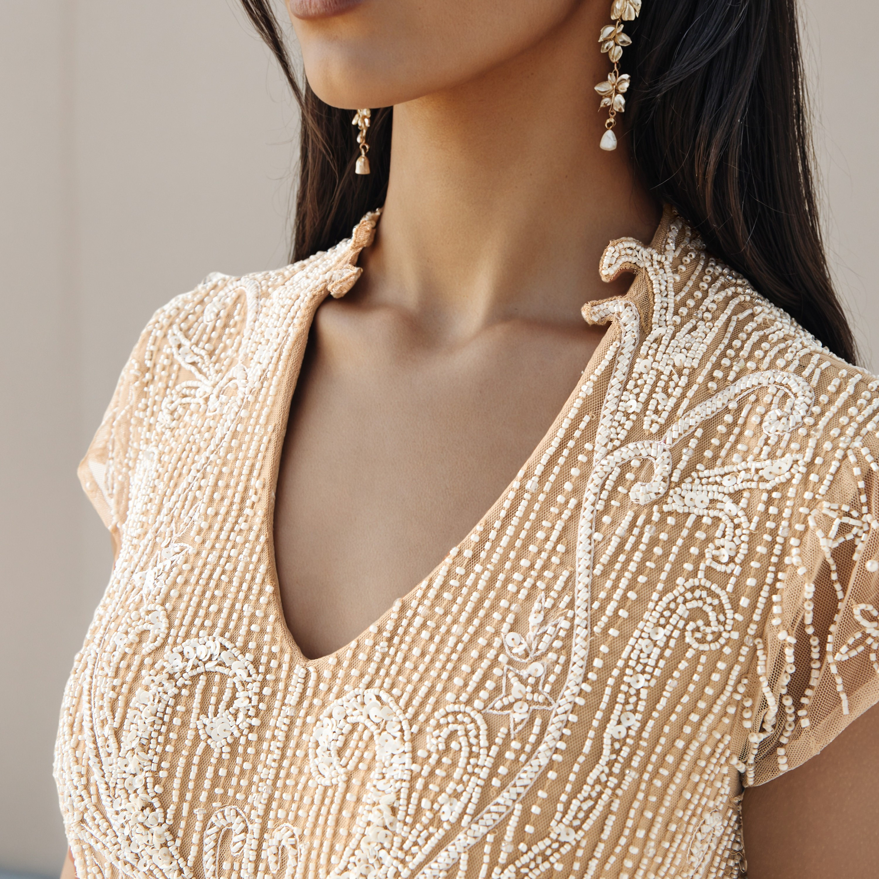 Bead Embellished Trellis Party Dress with Cutout Detail-women-clothing-dresses-image-5