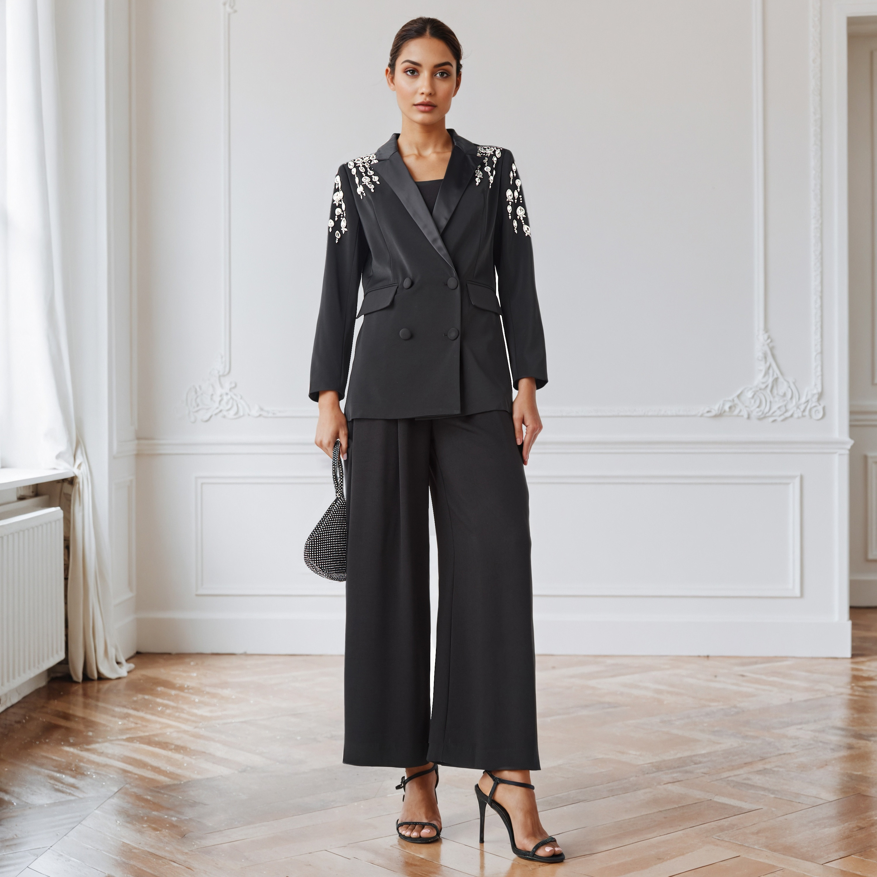 جاكيت بليزر بوليستر مزين بياقة مطوية-women-clothing-coatsandjackets-blazers-image-4