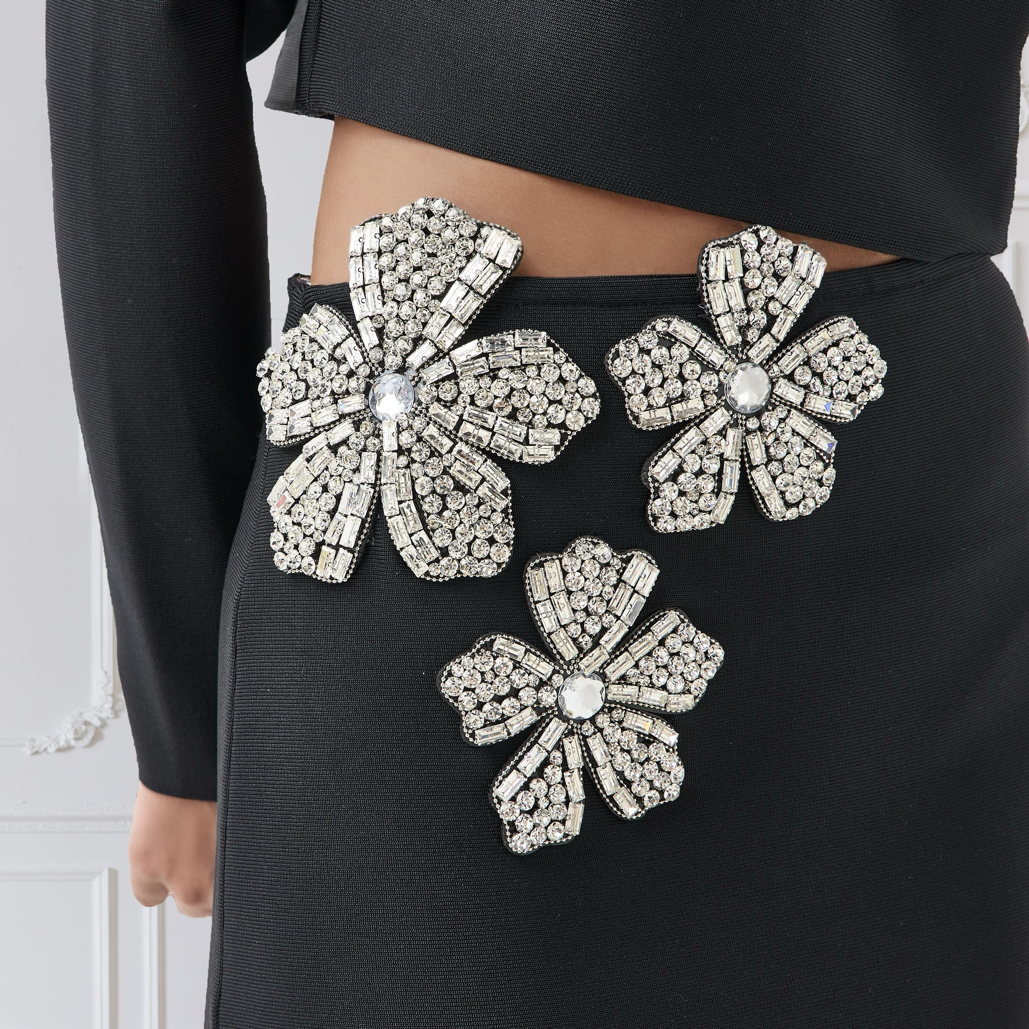 Maxi Polyester Floral Embellished Pencil Skirt with Zip Closure-women-clothing-bottoms-skirts-image-6
