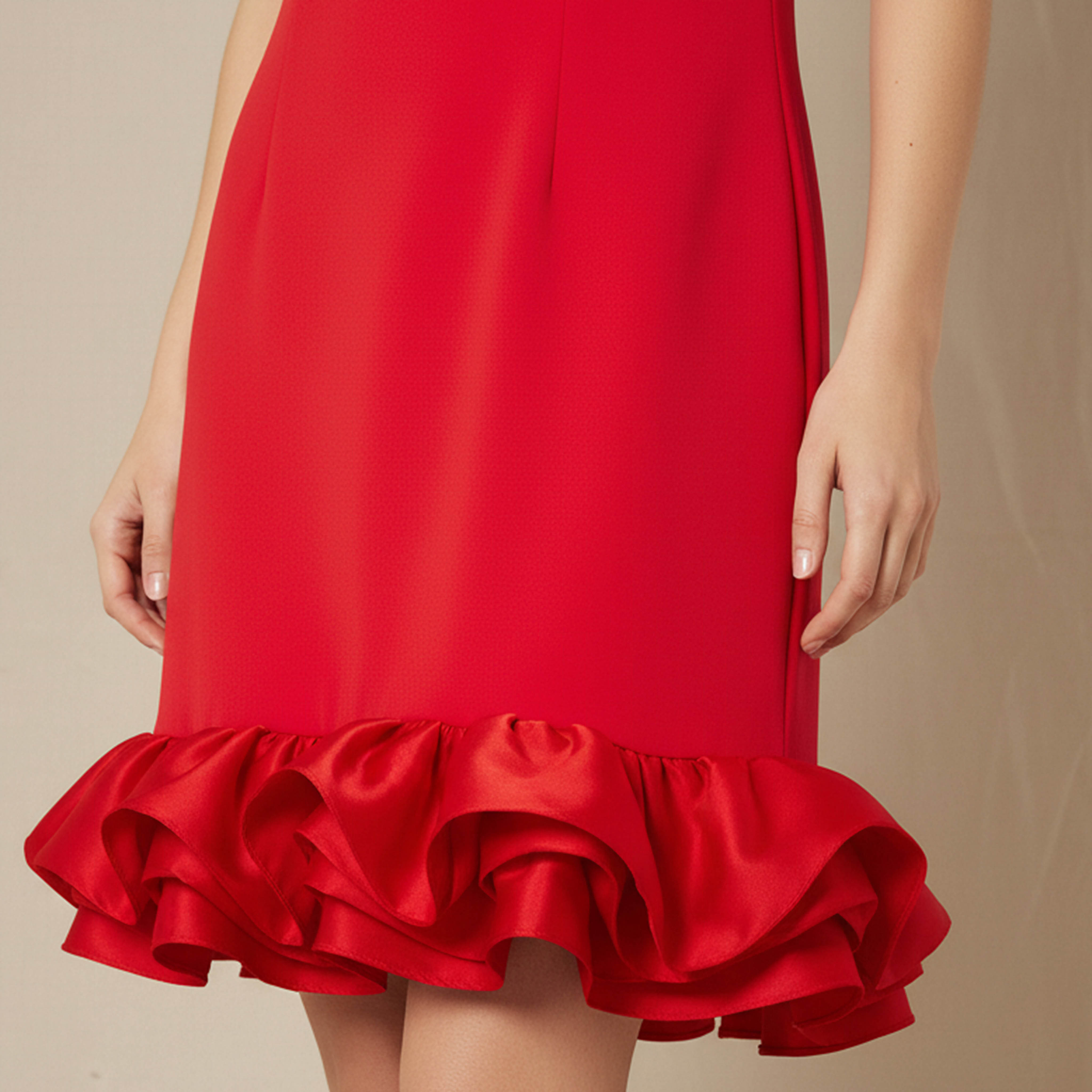 Sleeveless A-line Dress Mini with Bubble Hem-women-clothing-dresses-image-4
